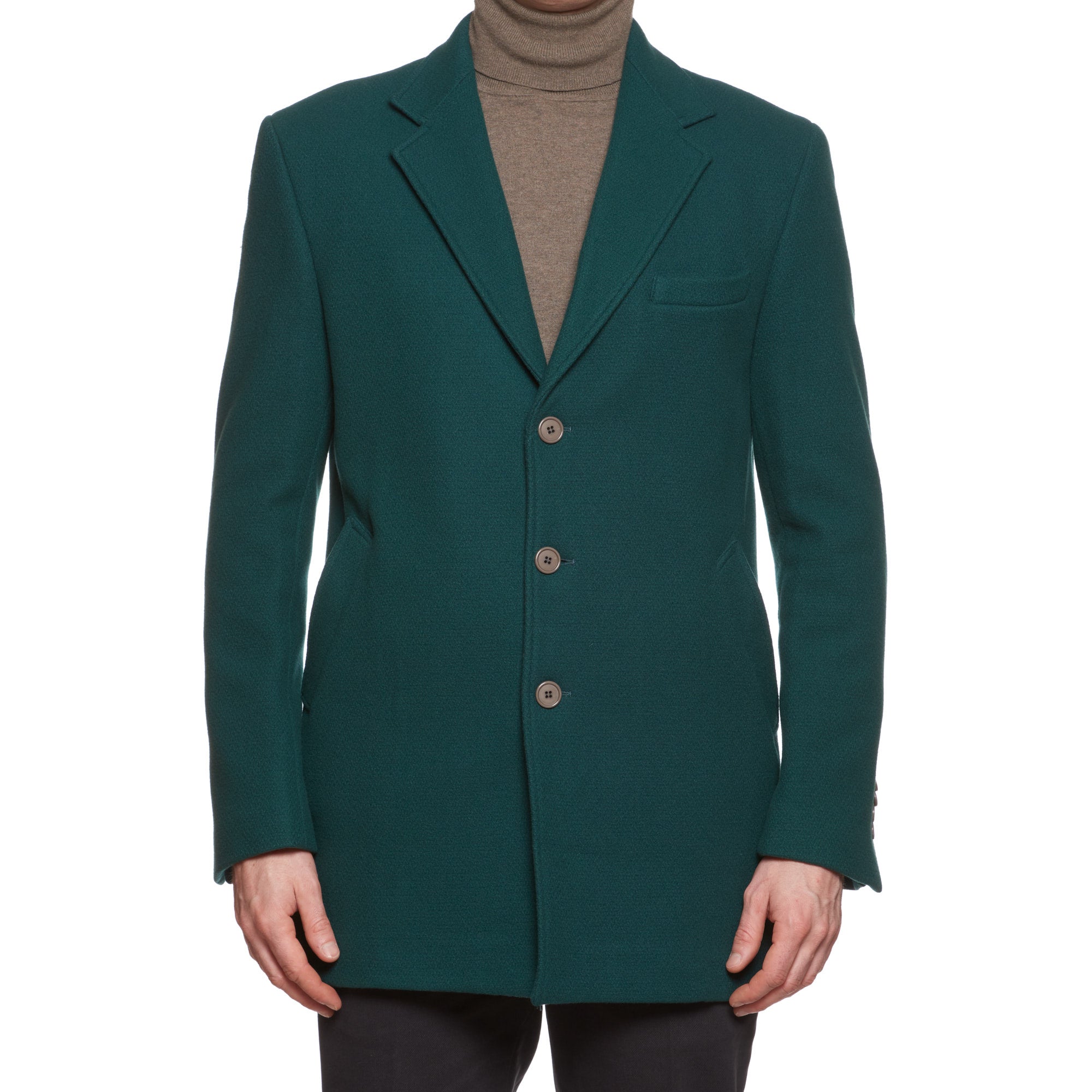 VINCENZO PALUMBO Napoli Green Wool Blend Jacket Coat NEW VINCENZO PALUMBO