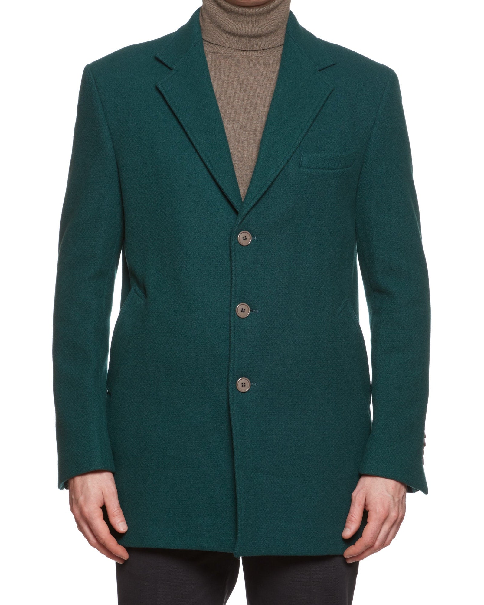 VINCENZO PALUMBO Napoli Green Wool Blend Jacket Coat NEW VINCENZO PALUMBO