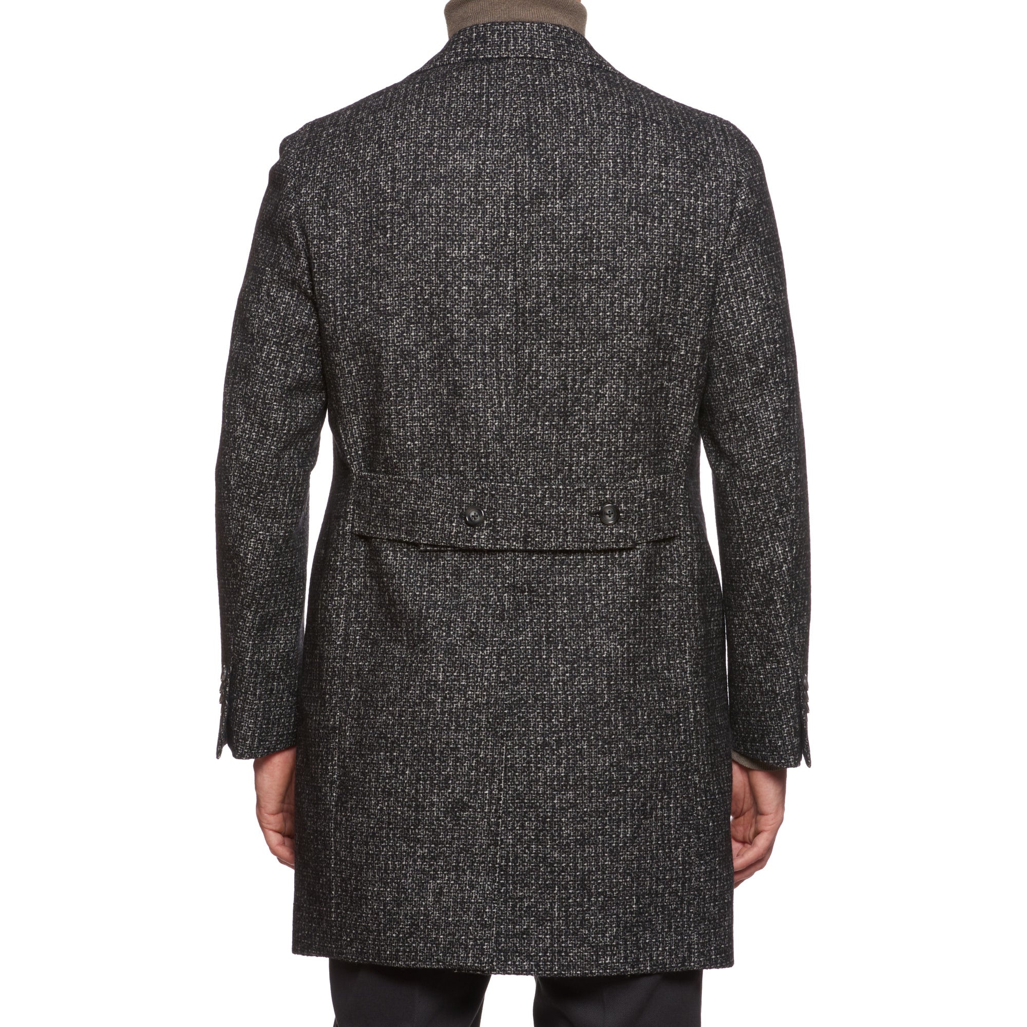 VINCENZO PALUMBO Napoli "Viky" Dark Gray Wool Back Belted Jacket Coat NEW VINCENZO PALUMBO