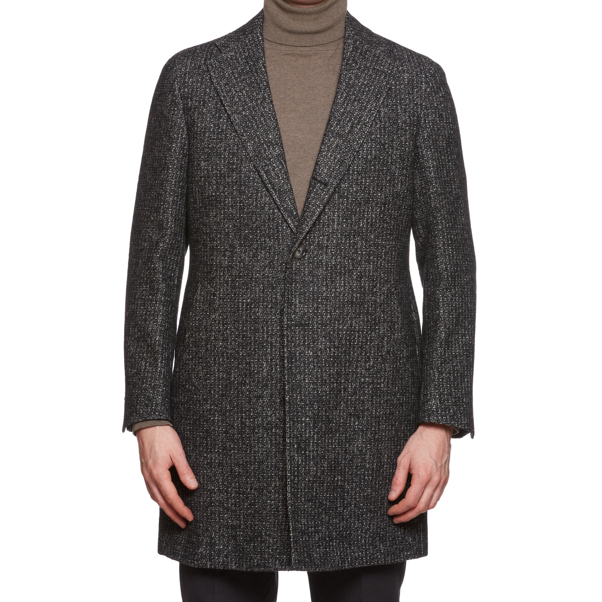 VINCENZO PALUMBO Napoli "Viky" Dark Gray Wool Back Belted Jacket Coat NEW VINCENZO PALUMBO