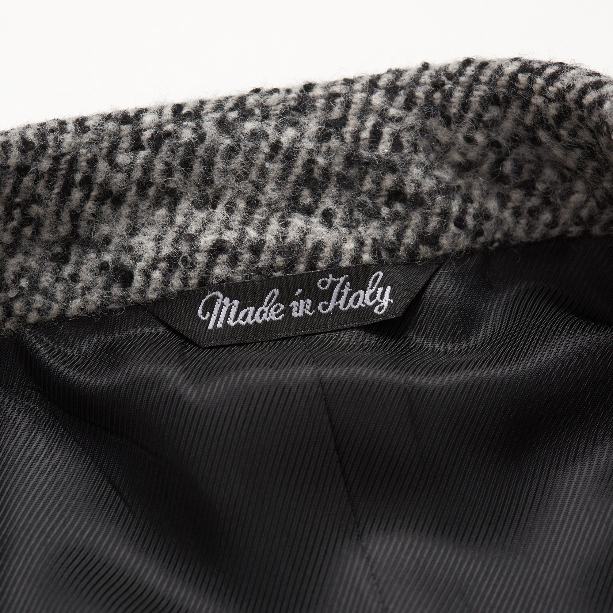 VINCENZO PALUMBO Napoli "Viky" Gray Wool Tweed Back Belted Jacket Coat NEW VINCENZO PALUMBO