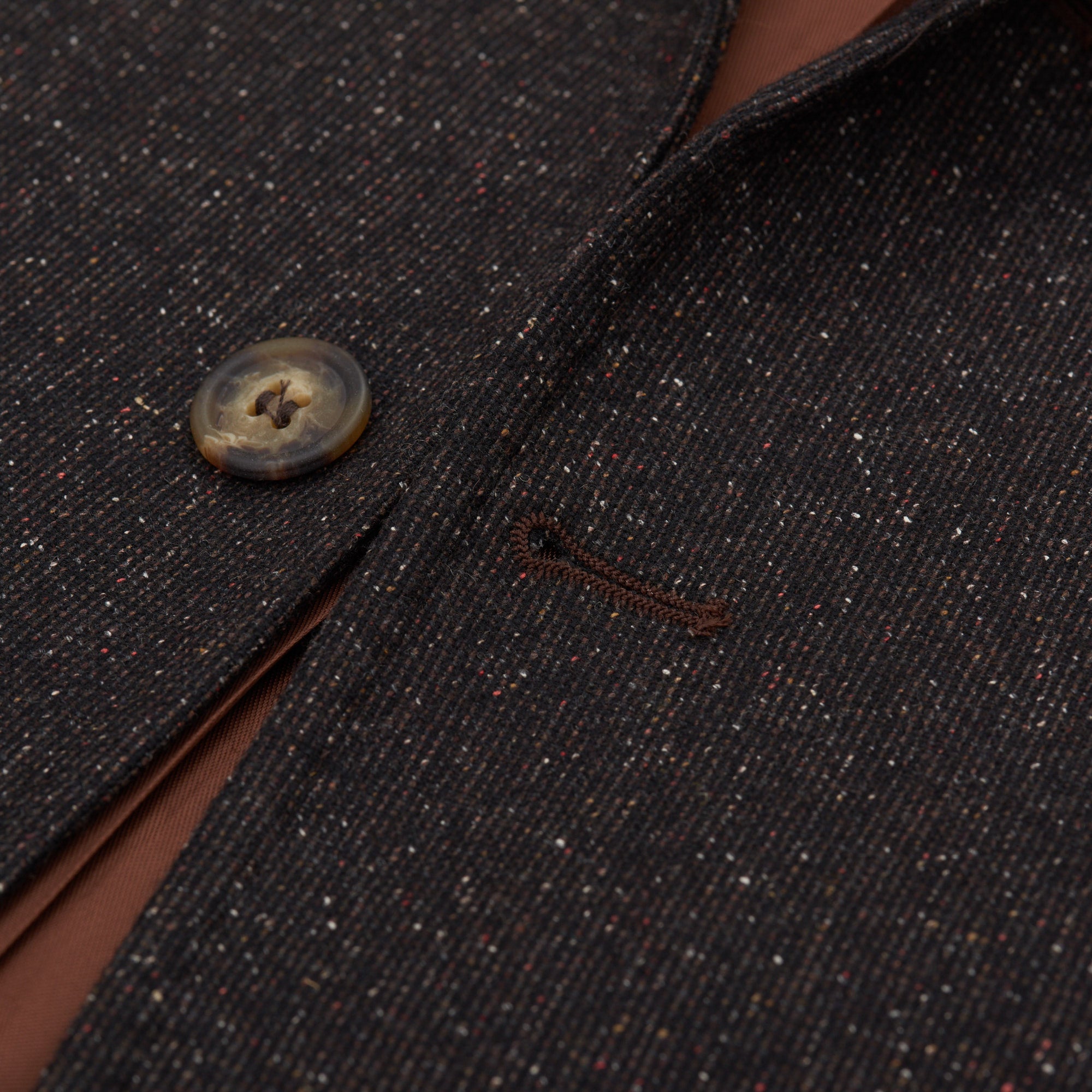 VINCENZO PALUMBO "Alfred" Brown Donegal Wool Jacket EU 56 NEW US 46 Slim Fit VINCENZO PALUMBO