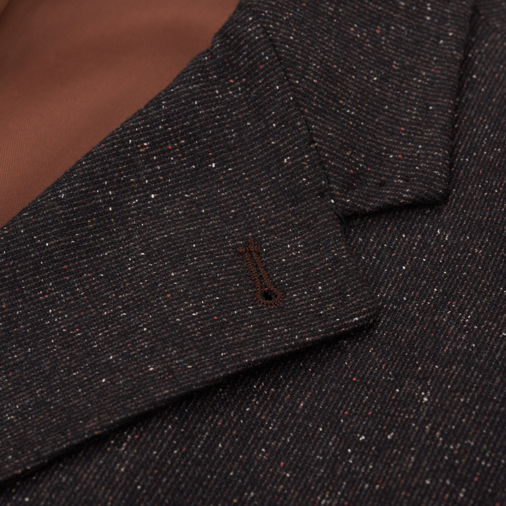 VINCENZO PALUMBO "Alfred" Brown Donegal Wool Jacket EU 56 NEW US 46 Slim Fit VINCENZO PALUMBO