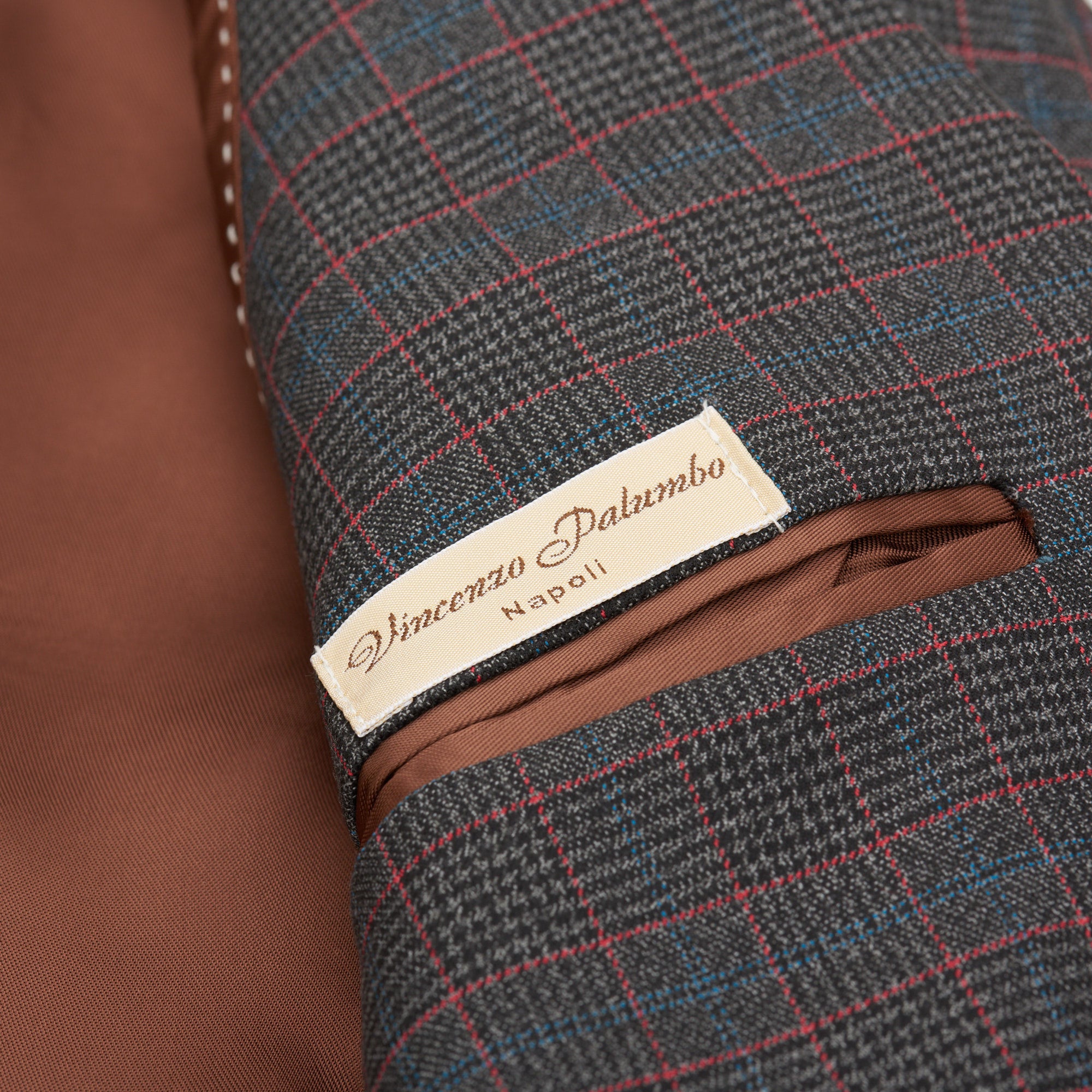 VINCENZO PALUMBO "Alfred" Dark Gray Plaid Wool Jacket EU 46 NEW US 34 Slim Fit VINCENZO PALUMBO