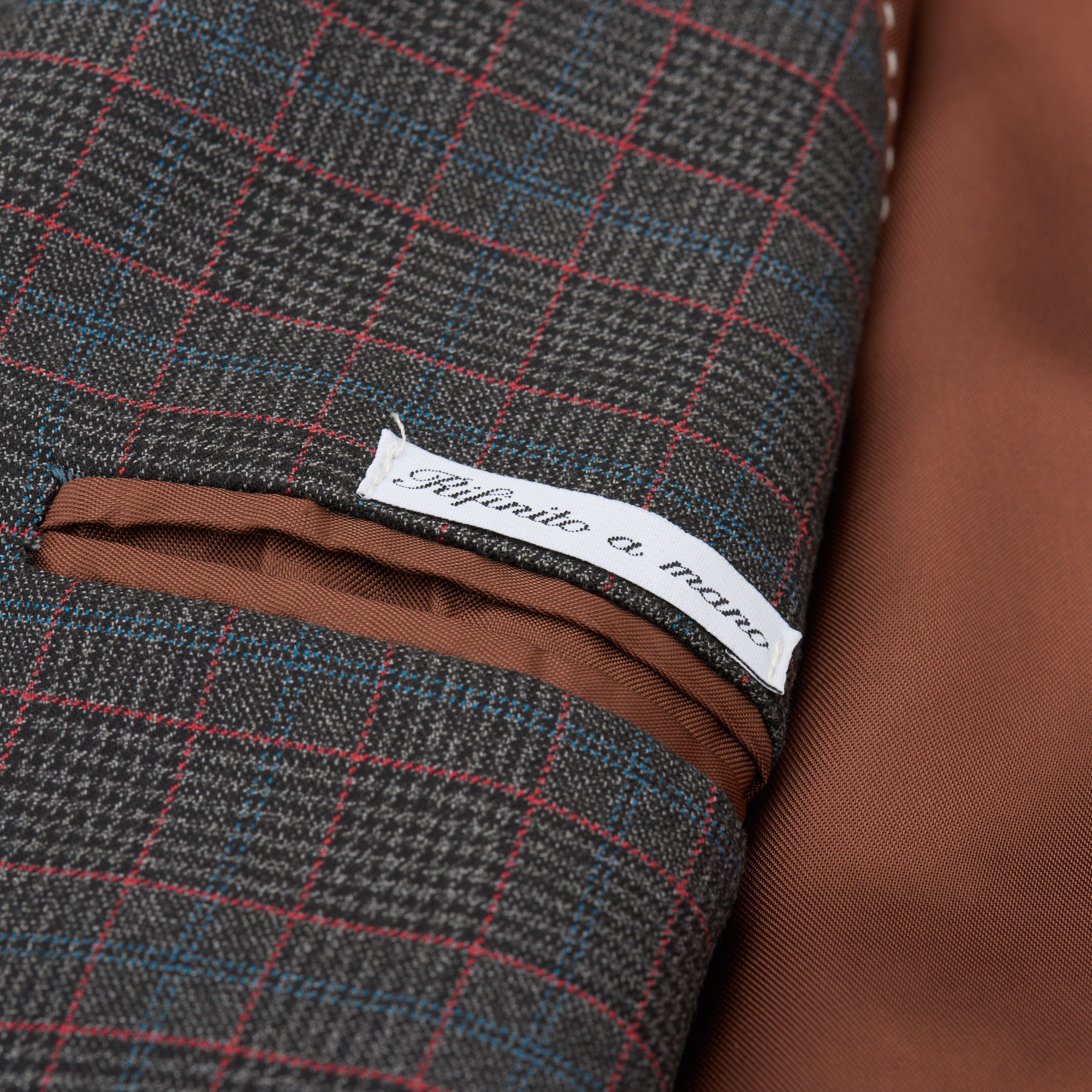 VINCENZO PALUMBO "Alfred" Dark Gray Plaid Wool Jacket EU 46 NEW US 34 Slim Fit VINCENZO PALUMBO