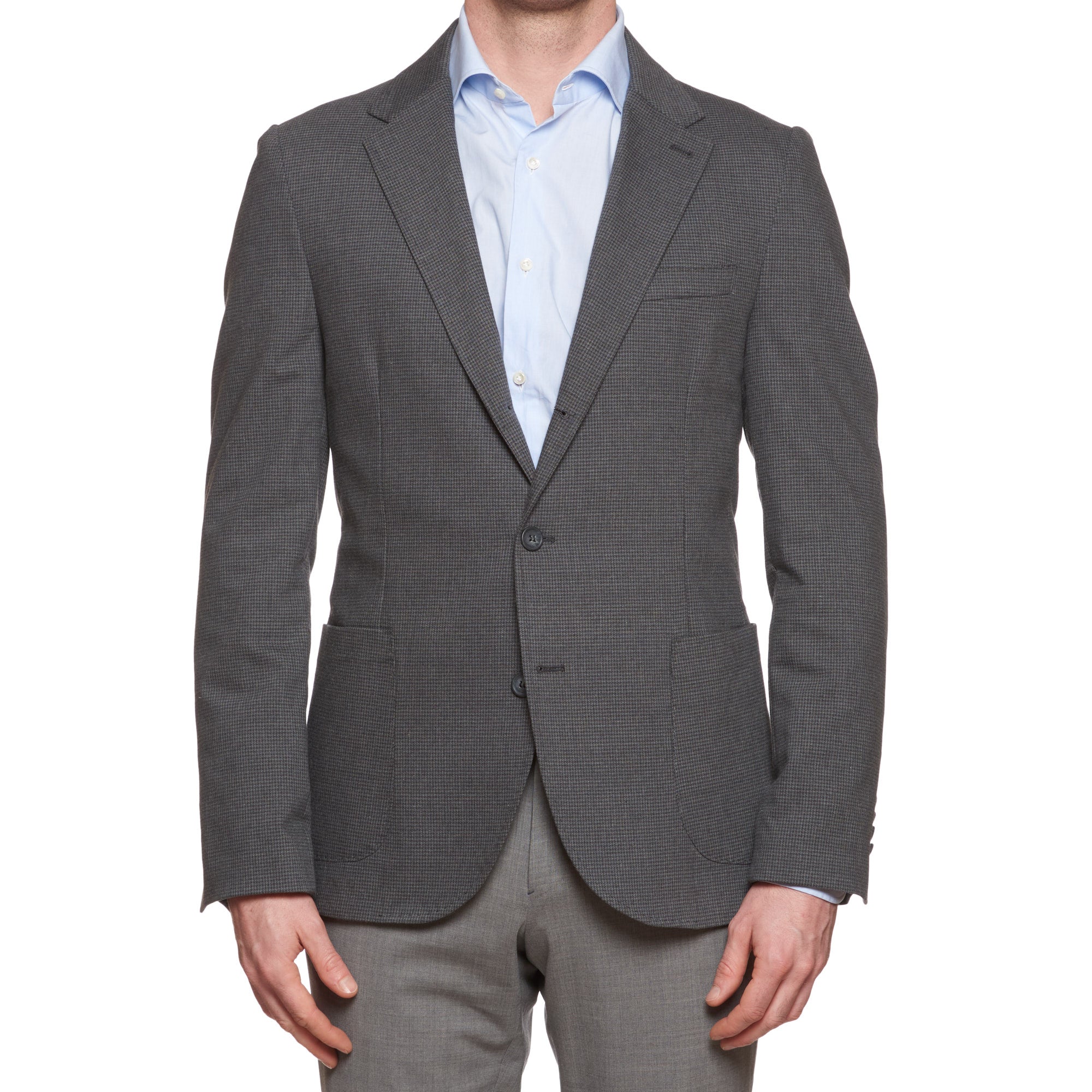 VINCENZO PALUMBO "Alfred" Gray Houndstooth Wool Jacket EU 52 NEW US 40 Slim Fit VINCENZO PALUMBO