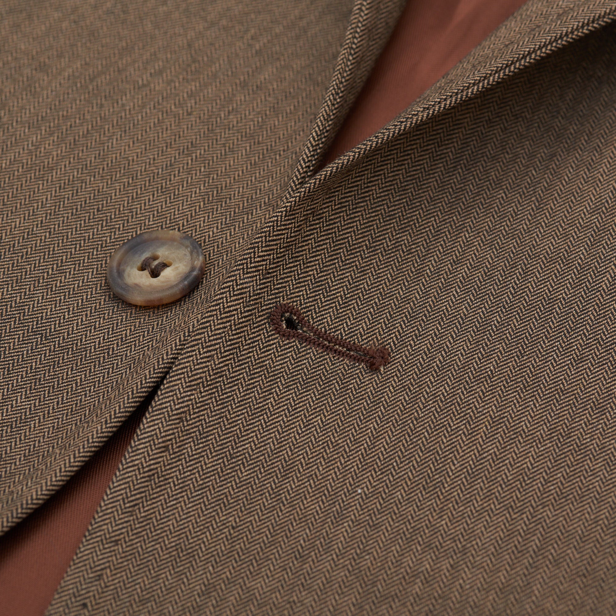 VINCENZO PALUMBO "Alfred" Tan Herringbone Wool Jacket EU 48 NEW US 36 Slim Fit VINCENZO PALUMBO