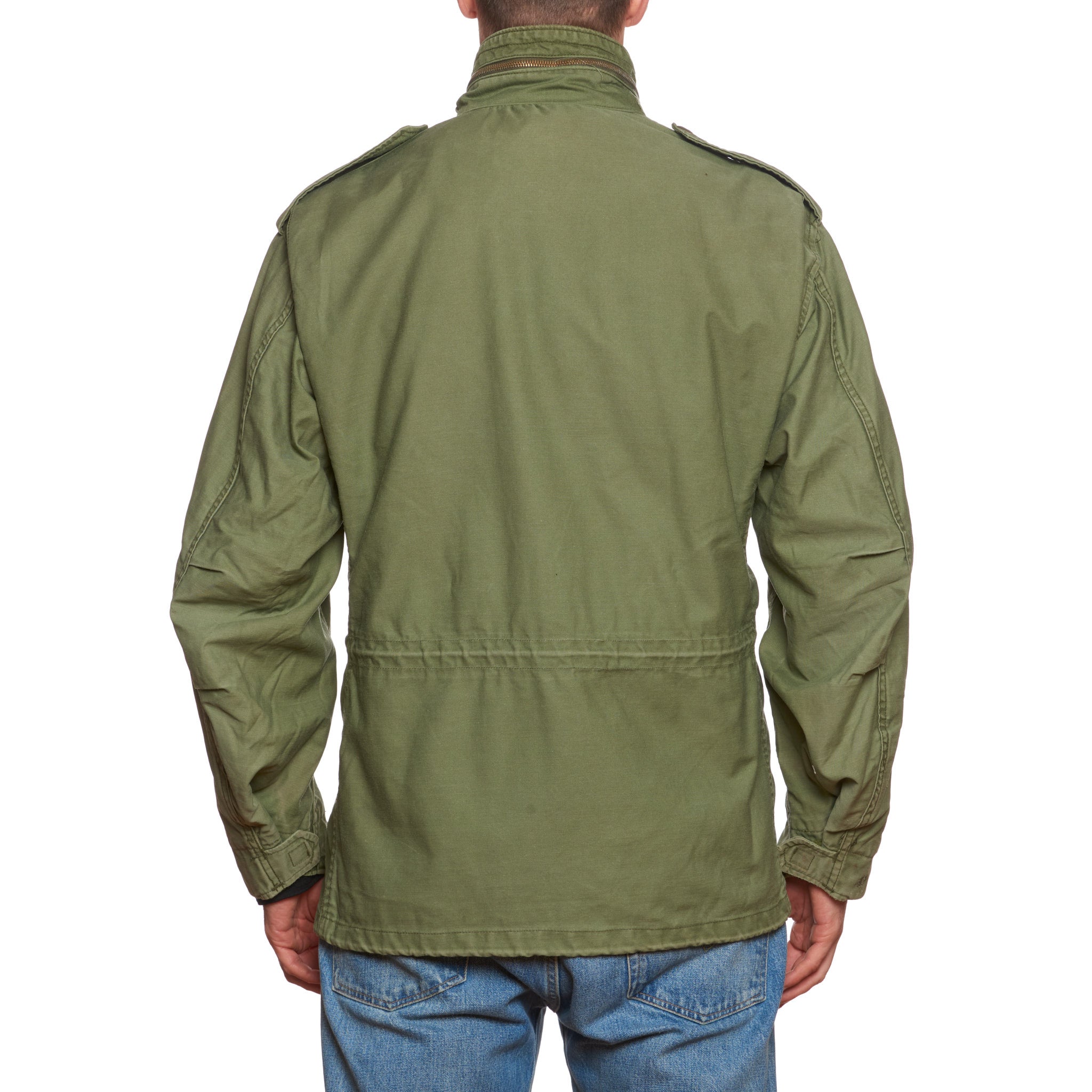 Vintage 1970's M-65 Olive Cotton Military Field Jacket Size L 1970's ALPHA INDUSTRIES