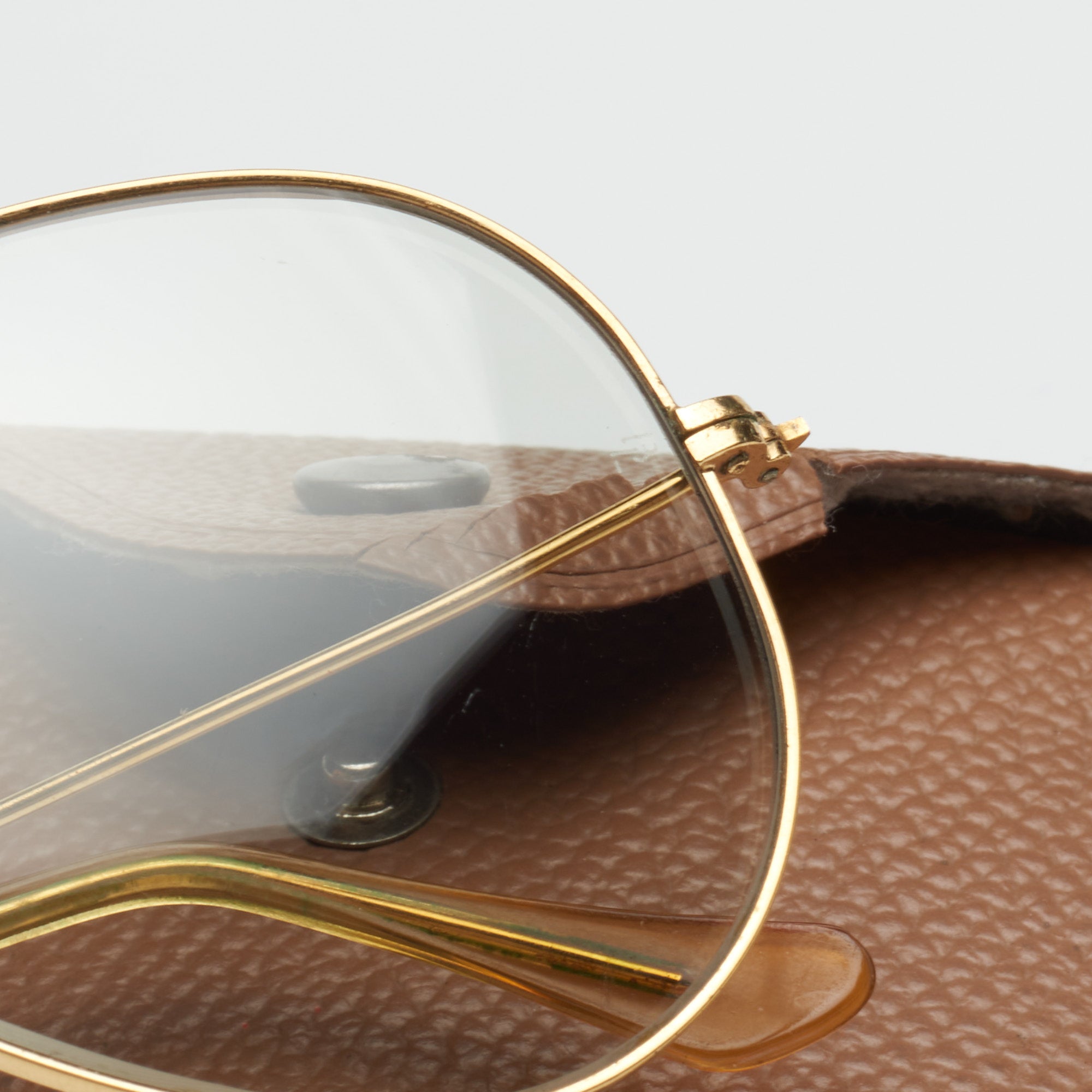 Vintage B&L RAY BAN Made in USA Gold Plated Aviator Changeables Sunglasses 58mm RAY BAN