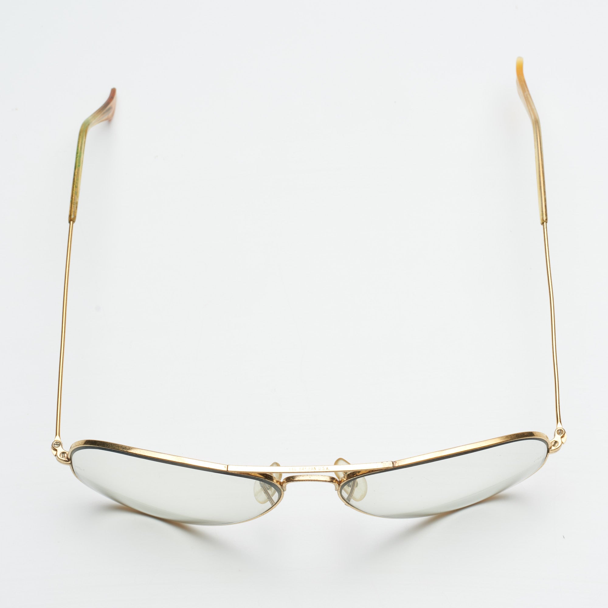 Vintage B&L RAY BAN Made in USA Gold Plated Aviator Changeables Sunglasses 58mm RAY BAN