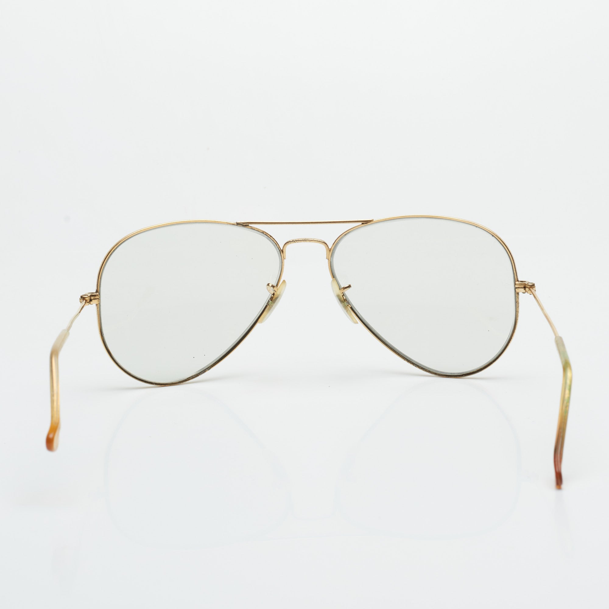 Vintage B&L RAY BAN Made in USA Gold Plated Aviator Changeables Sunglasses 58mm RAY BAN