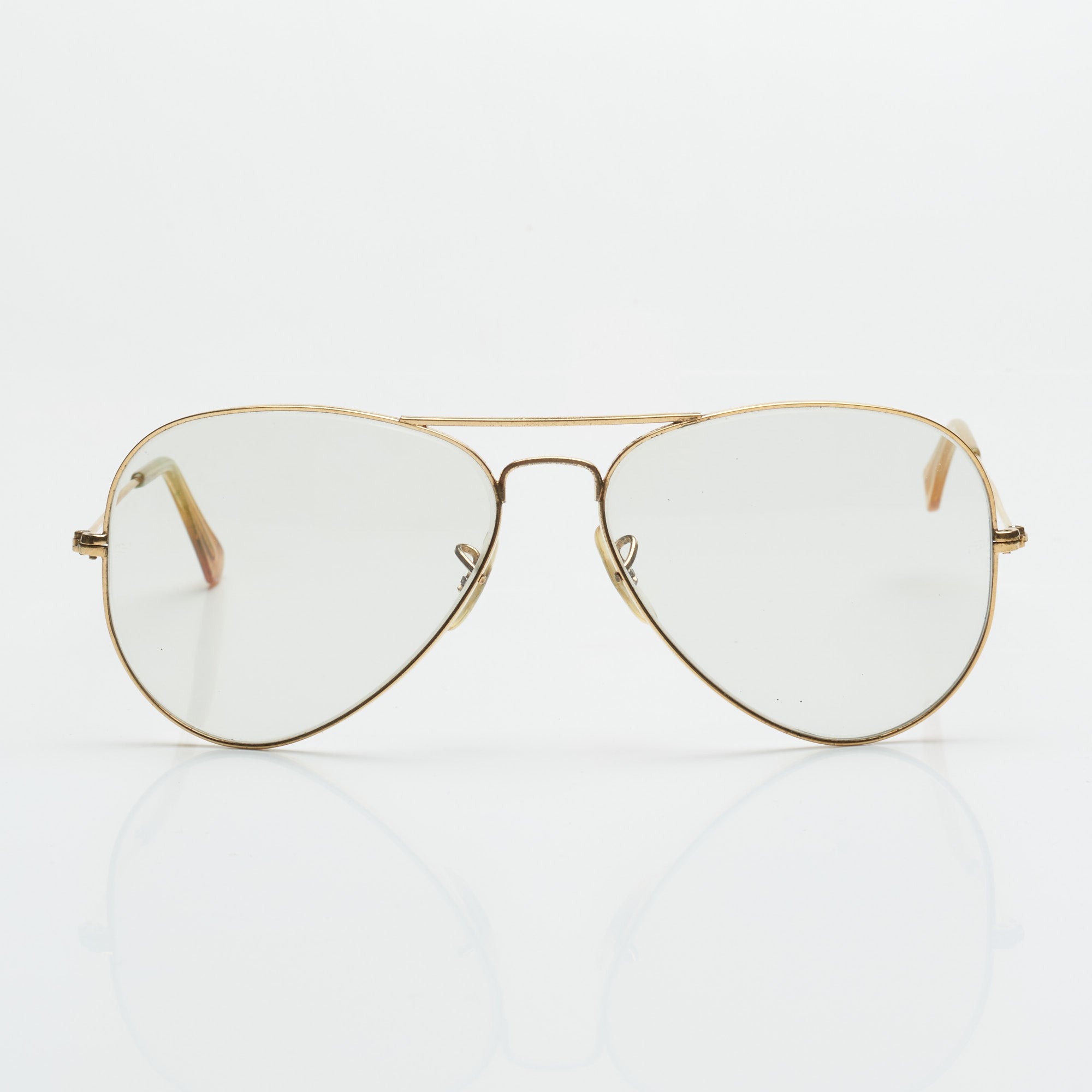 Vintage B&L RAY BAN Made in USA Gold Plated Aviator Changeables Sunglasses 58mm RAY BAN