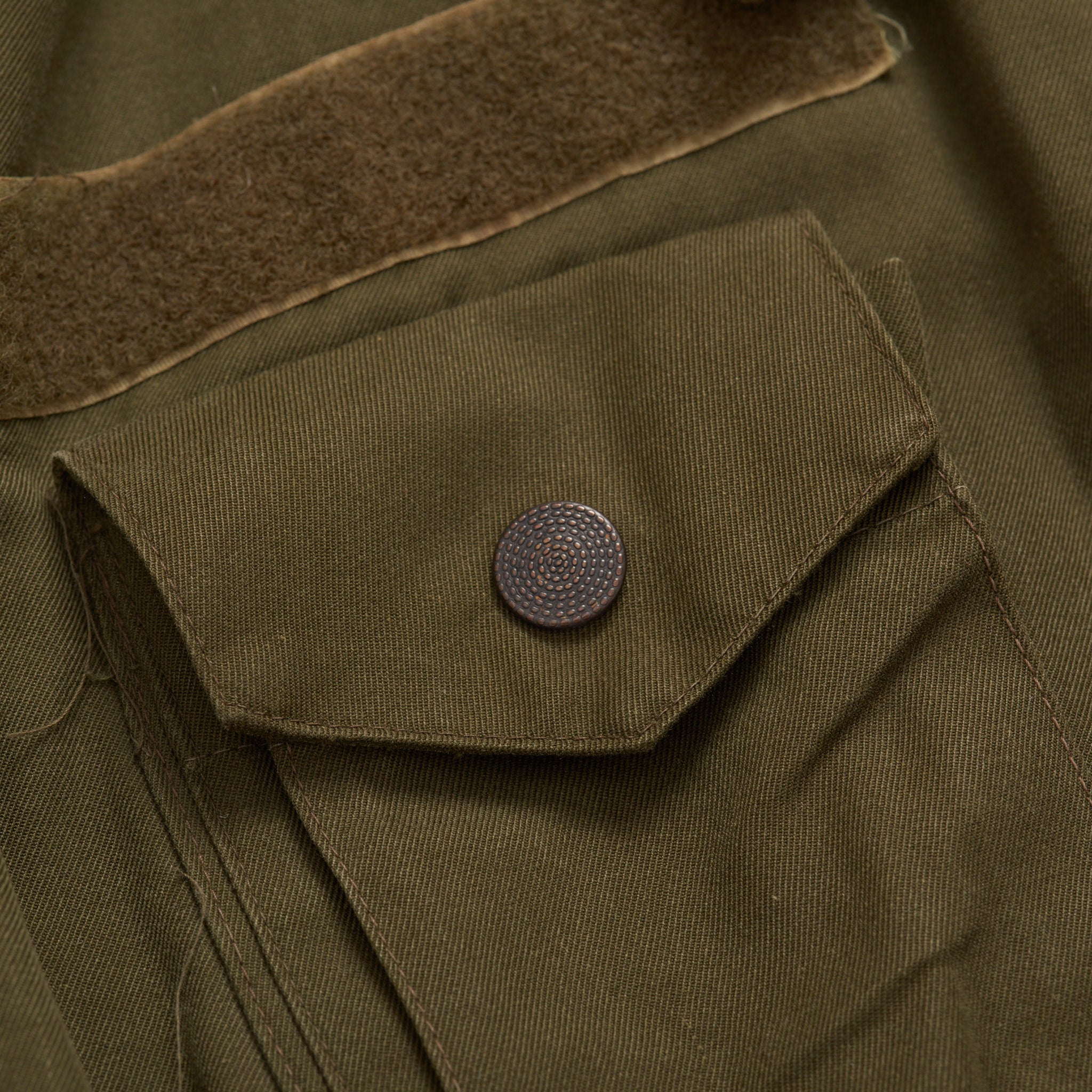 Vintage M.C.M Italian Army Rome 80s Green Cotton Military Field Jacket 46 US XS USMC