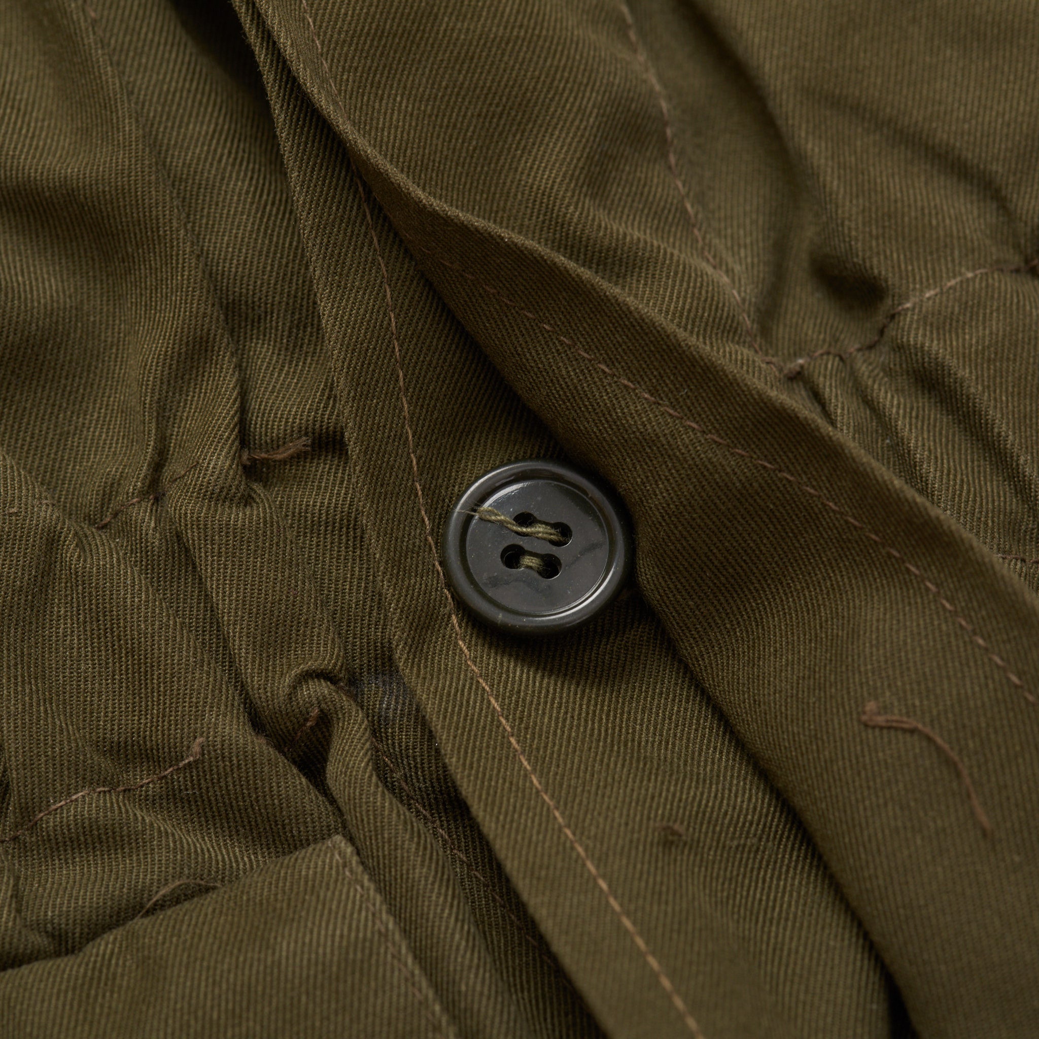 Vintage M.C.M Italian Army Rome 80s Green Cotton Military Field Jacket 46 US XS USMC