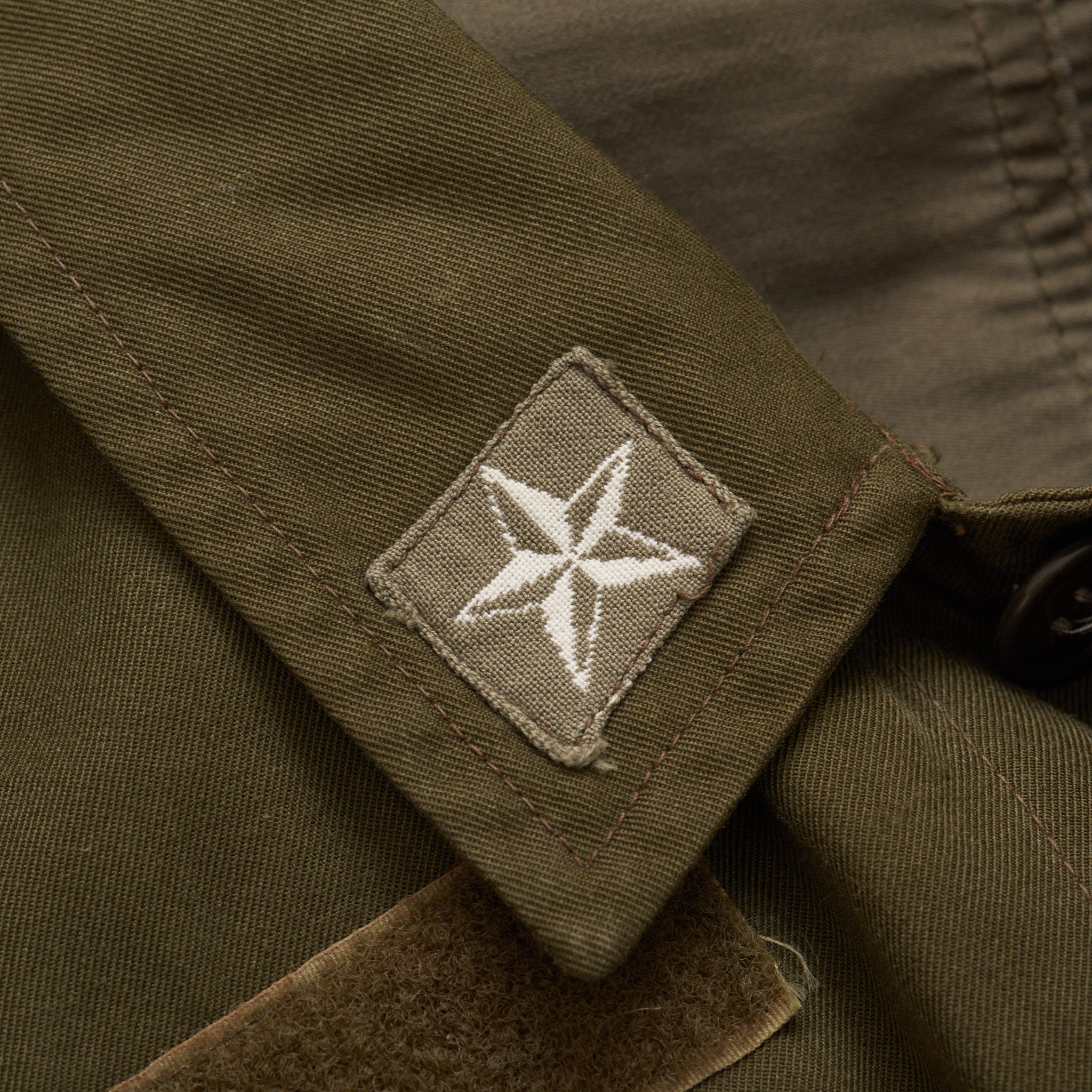 Vintage M.C.M Italian Army Rome 80s Green Cotton Military Field Jacket 46 US XS USMC