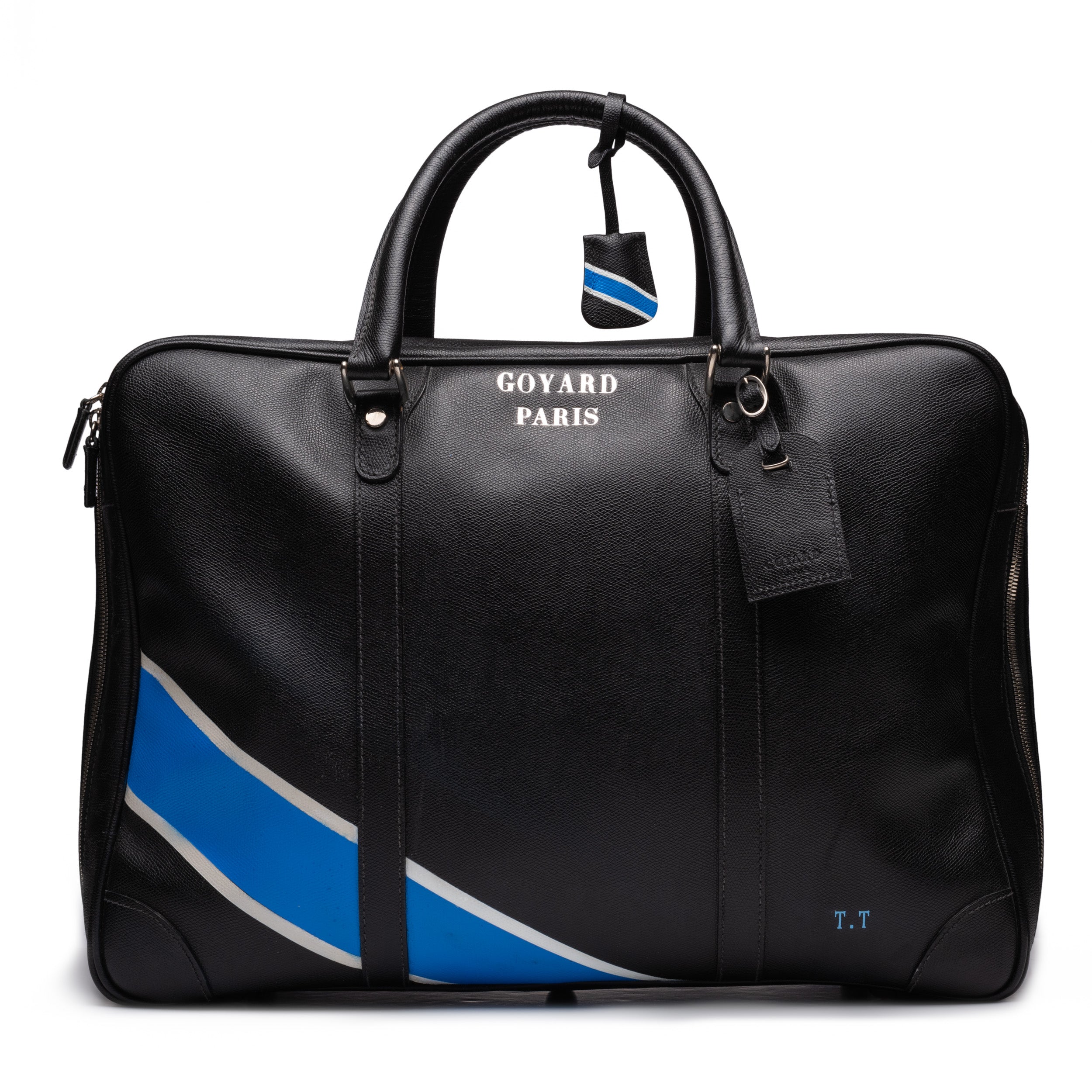 Ultra Rare GOYARD Paris Handmade Black Leather Carry-On Travel Cabin Bag GOYARD