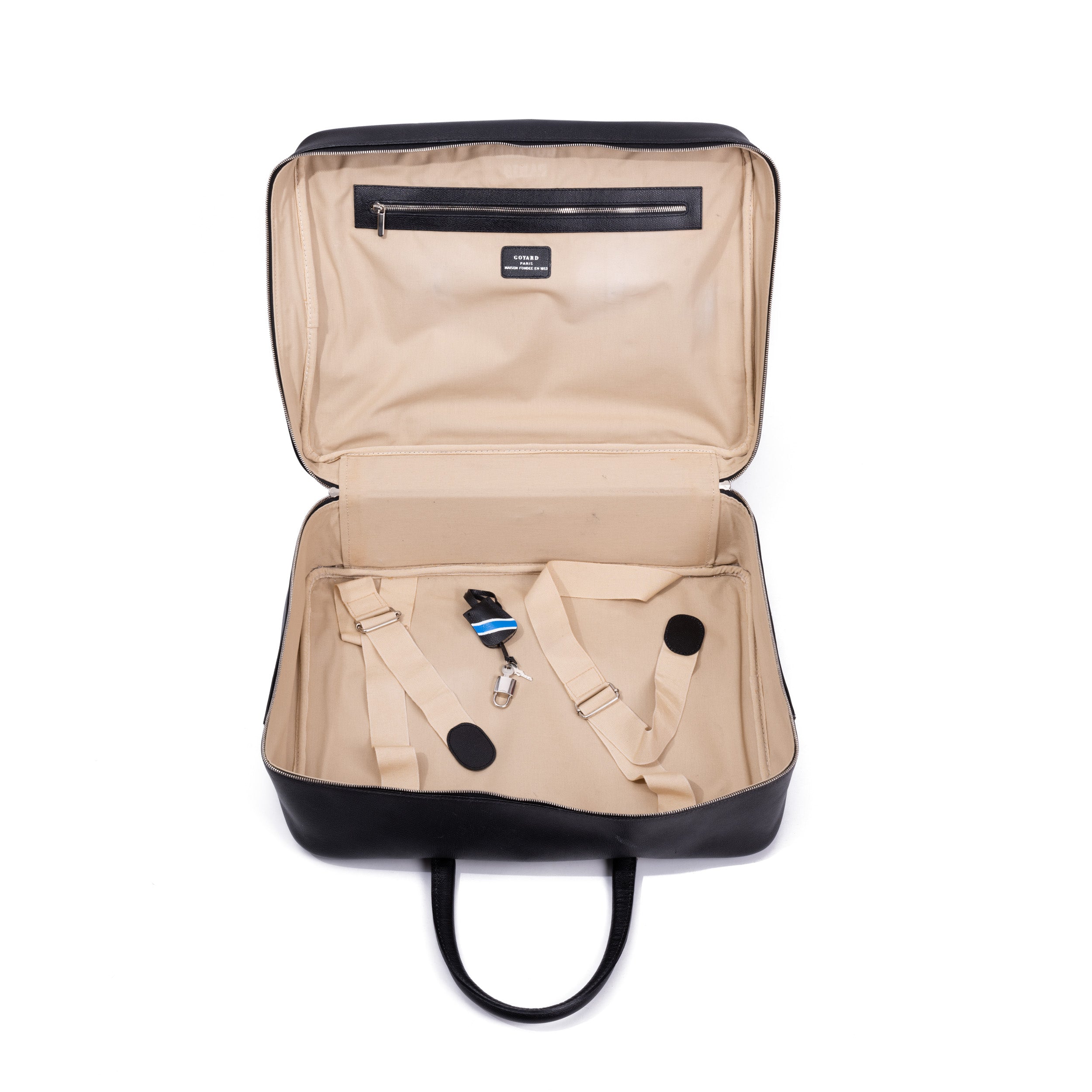 Ultra Rare GOYARD Paris Handmade Black Leather Carry-On Travel Cabin Bag GOYARD