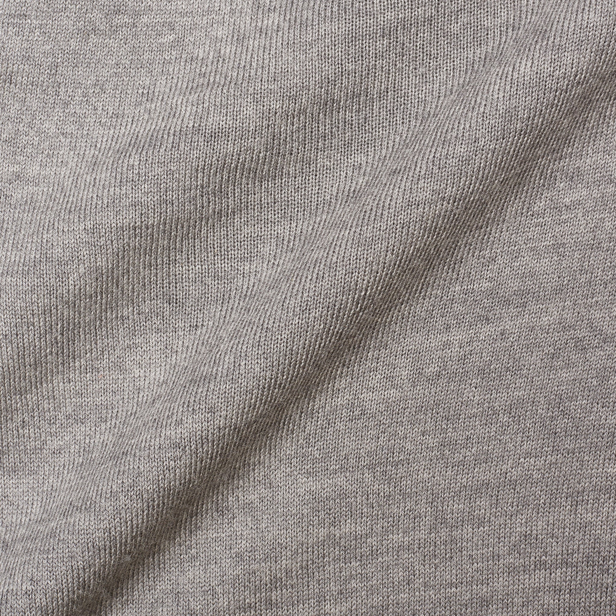 YVES SAINT LAURENT Gray Cotton V-Neck Sweater EU 50 US M YVES SAINT LAURENT
