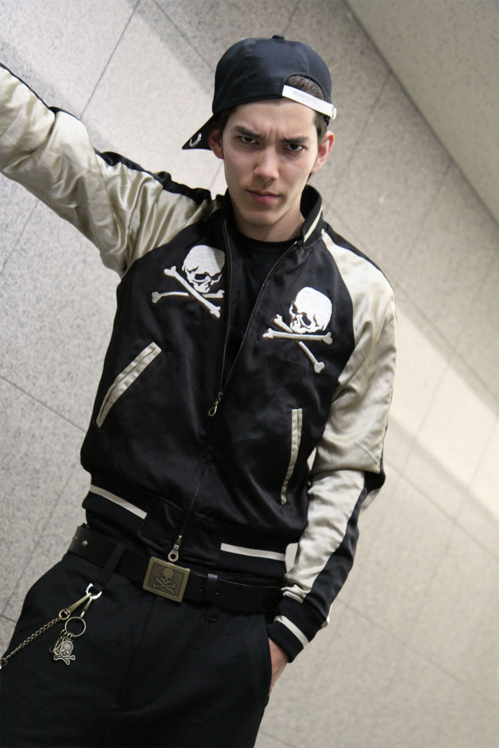 MASTERMIND JAPAN for "CROWS ZERO II" Theater8 Black-Gold Silk Jacket Size L - SARTORIALE - 4