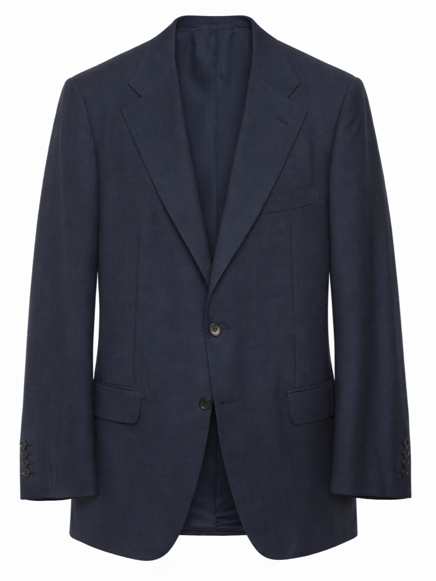 SARTORIA PARTENOPEA For SIR WILSON Handmade Blue Wool Suit