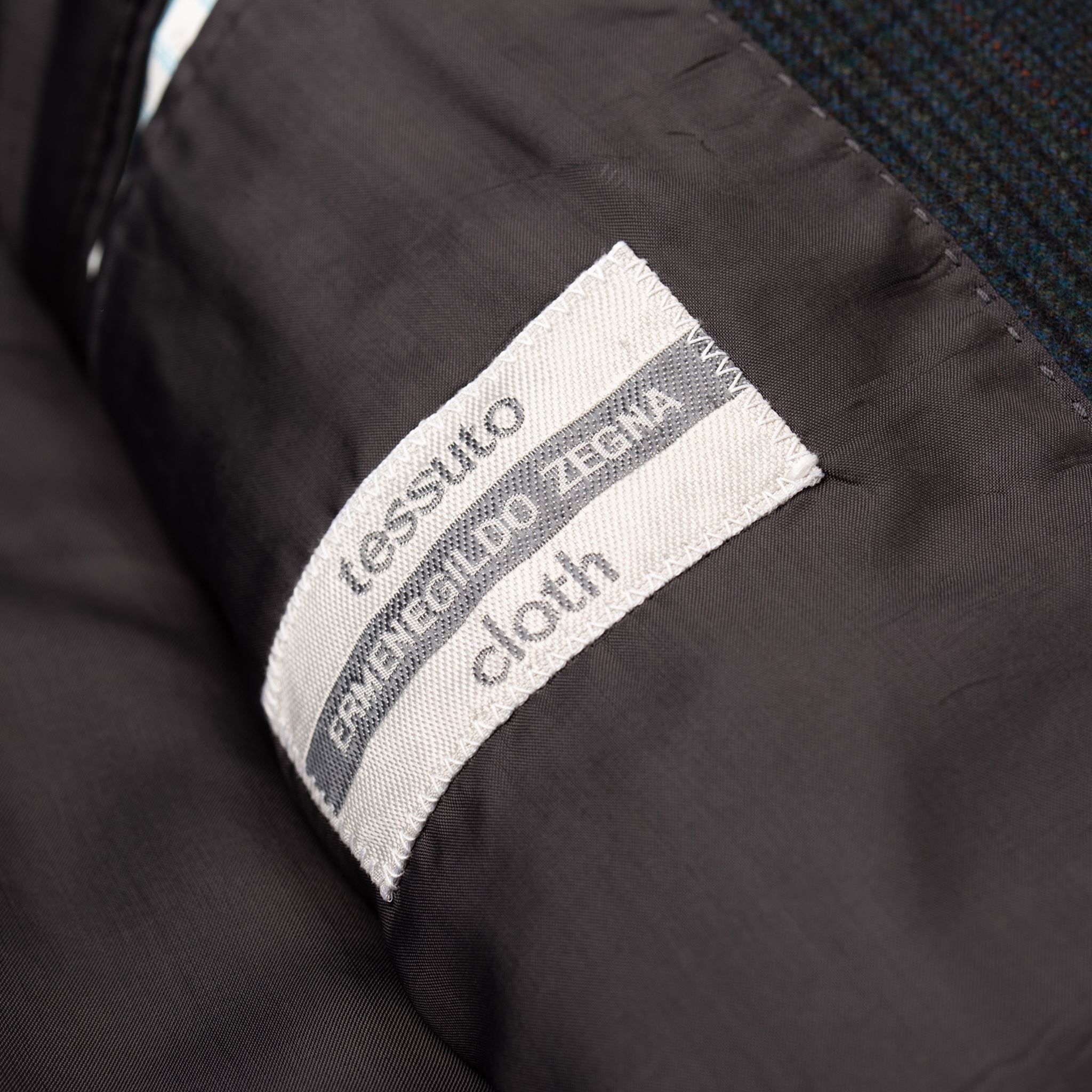 SERGIO PELLARI Green Plaid Ermenegildo Zegna Wool Suit EU 48 NEW US 38