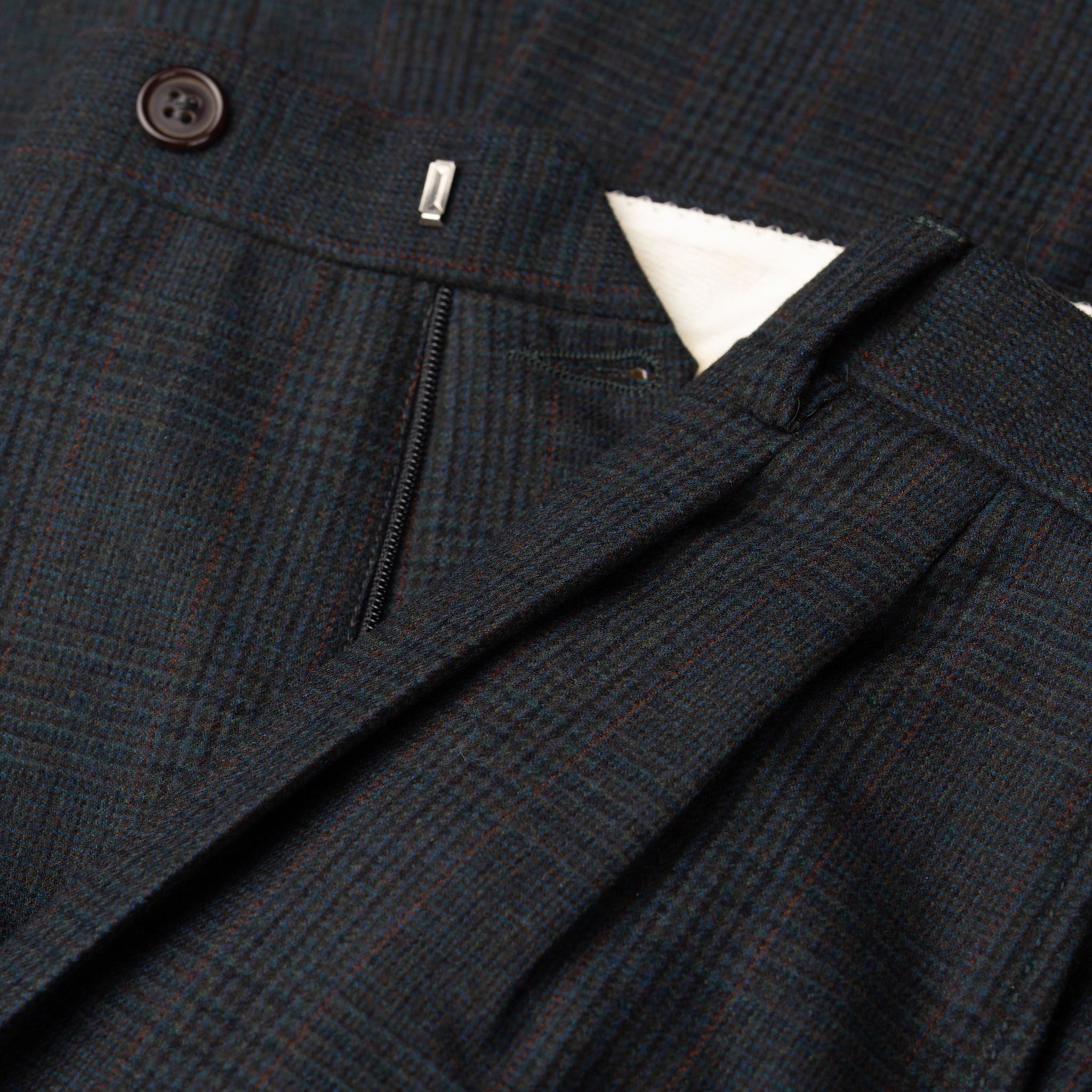 SERGIO PELLARI Green Plaid Ermenegildo Zegna Wool Suit EU 48 NEW US 38