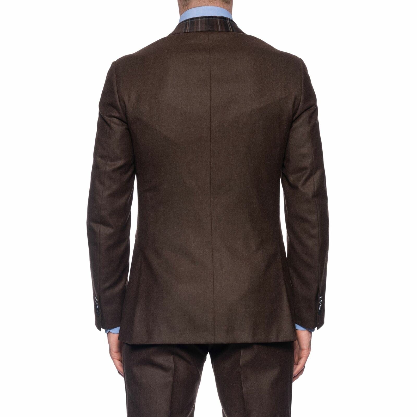 ISAIA "Sanita" Brown "Natural Black Sheep" Wool Shawl Collar Suit 48 NEW US 38