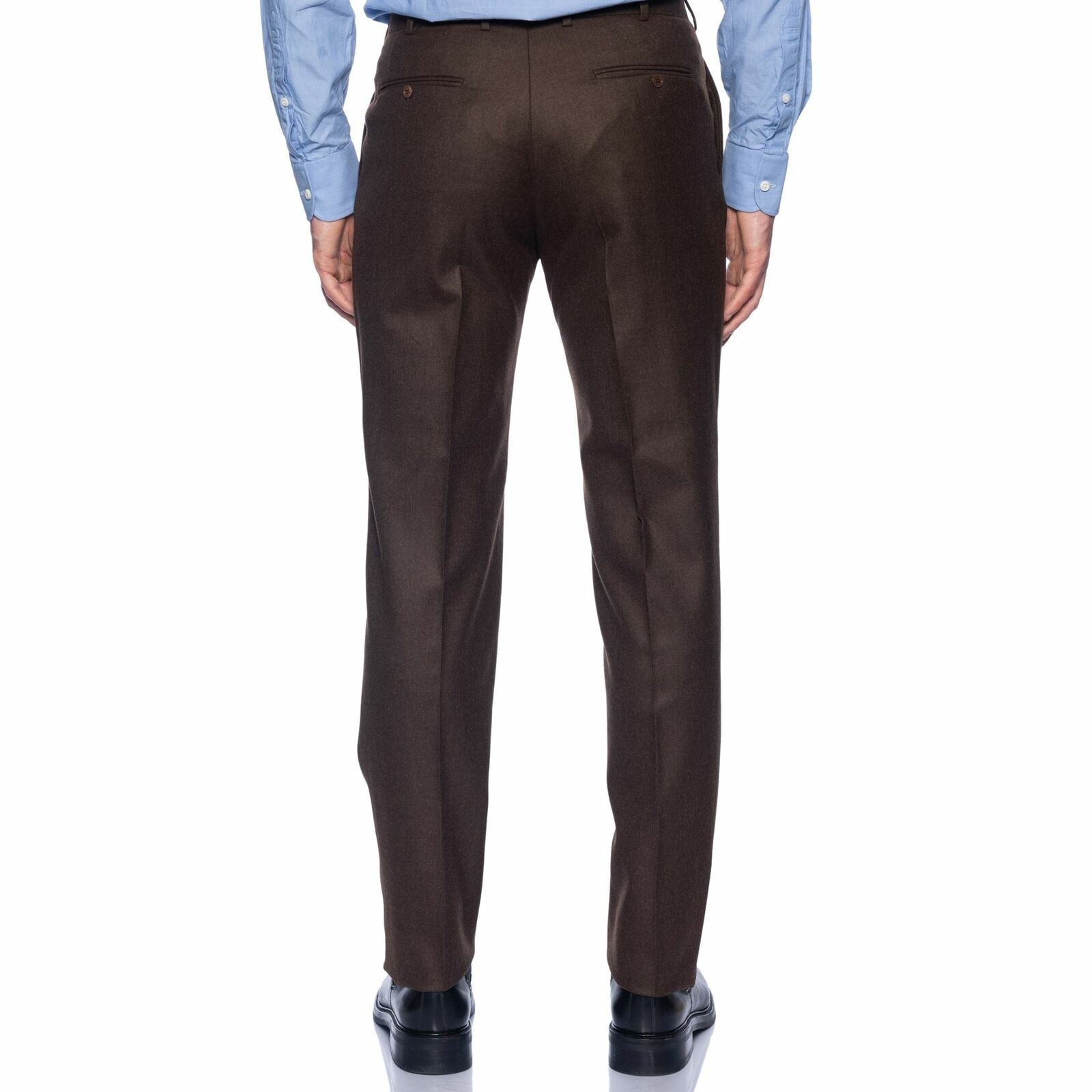 ISAIA "Sanita" Brown "Natural Black Sheep" Wool Shawl Collar Suit 48 NEW US 38