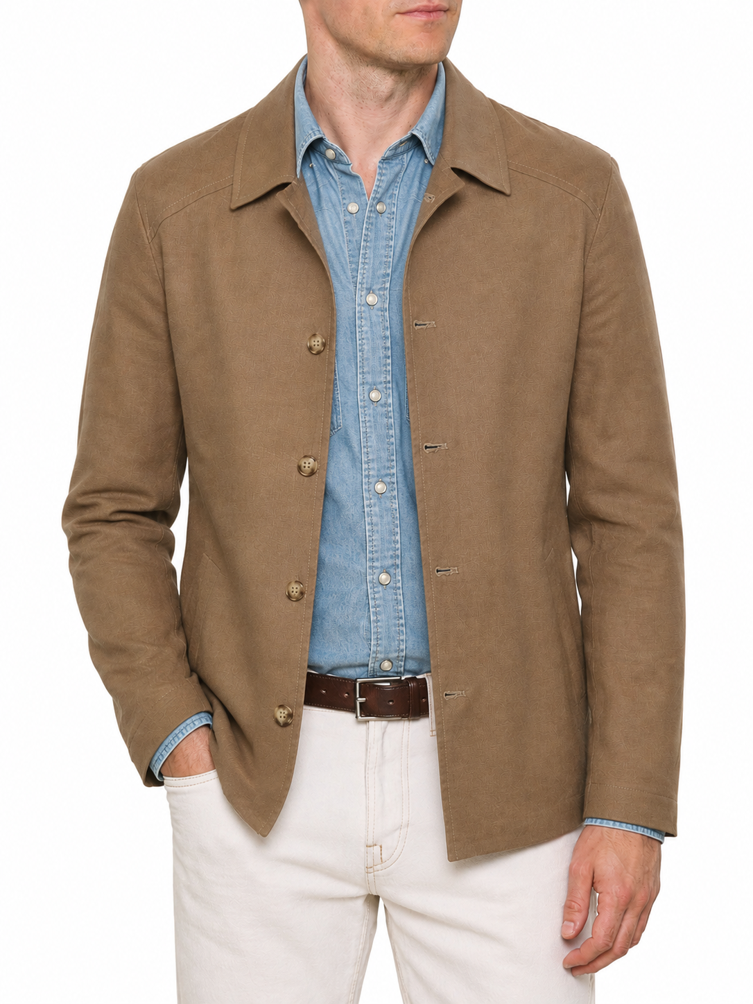 PIETRA SALATA Napoli "Ralph" Beige Linen Jacket NEW L