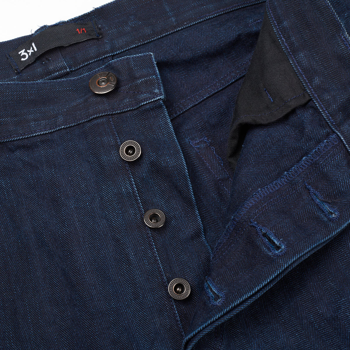 3x1 Custom Made Bespoke Blue Denim Slim Fit Jeans US 38 One of 1