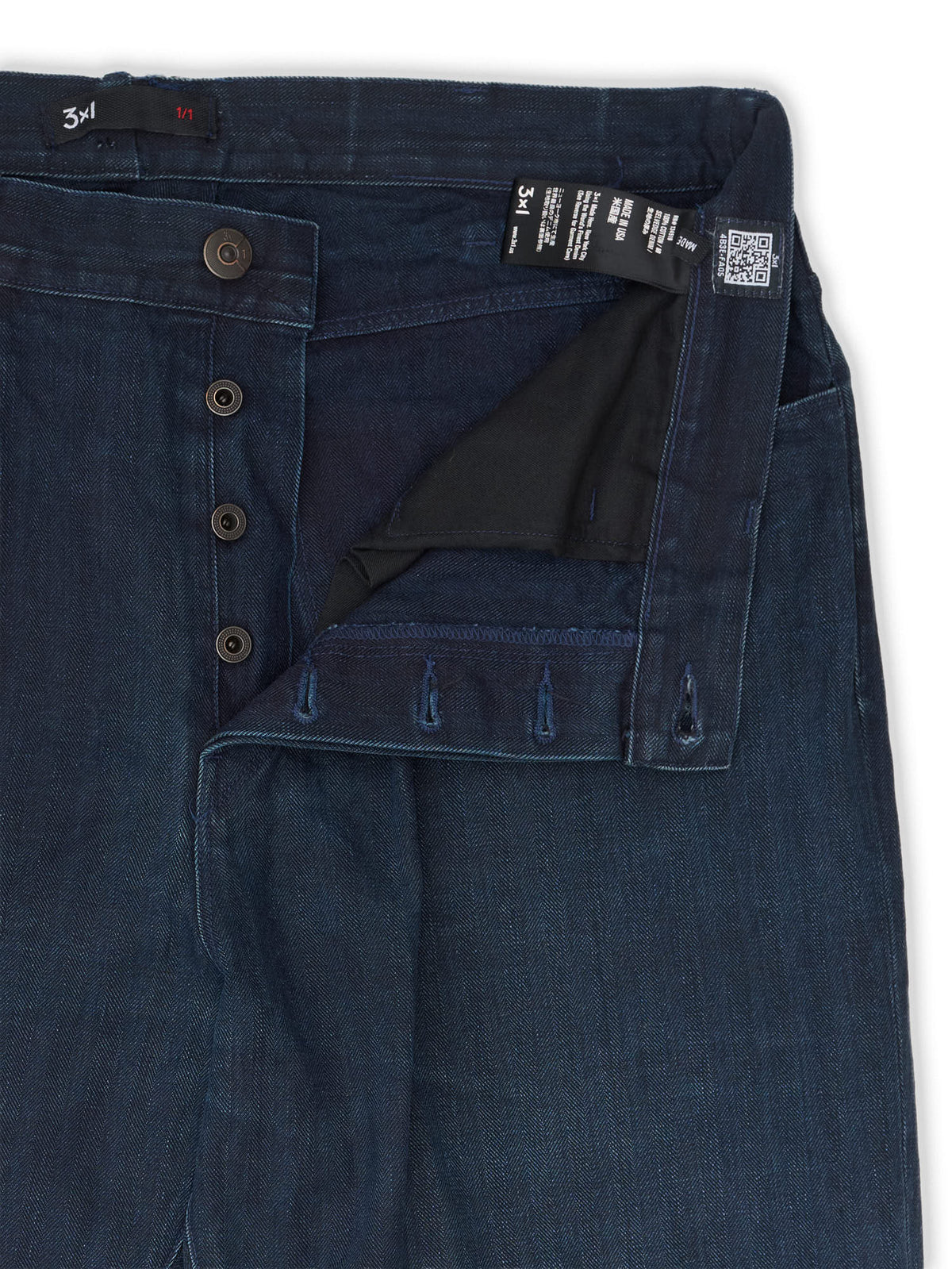 3x1 Custom Made Bespoke Blue Denim Slim Fit Jeans US 38 One of 1