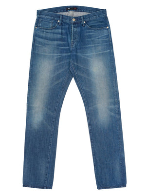 3x1 M3 Blue Denim Selvedge Slim Straight Fit Jeans Pants US 33