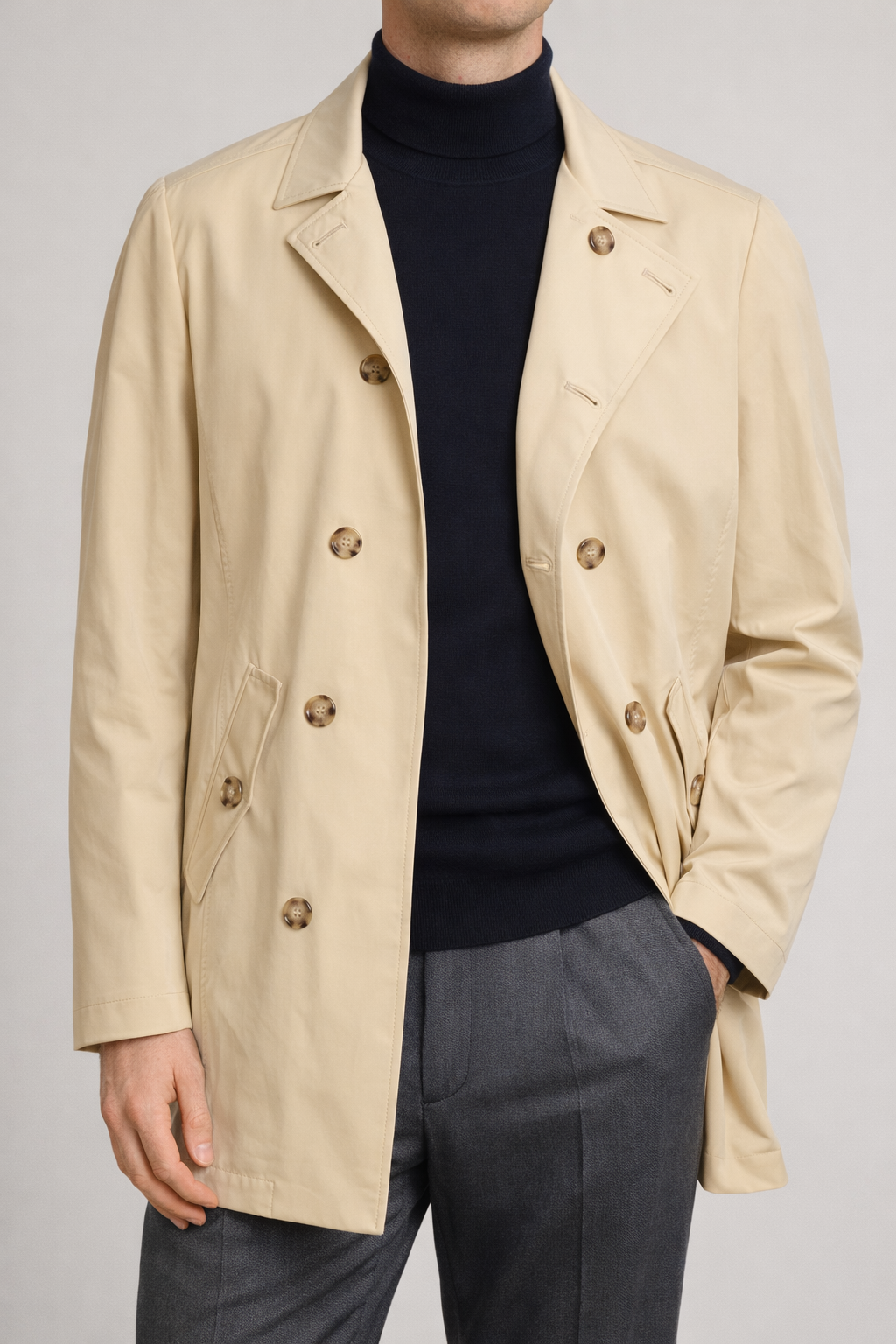 PIETRA SALATA Napoli "London" Beige Trench Coat