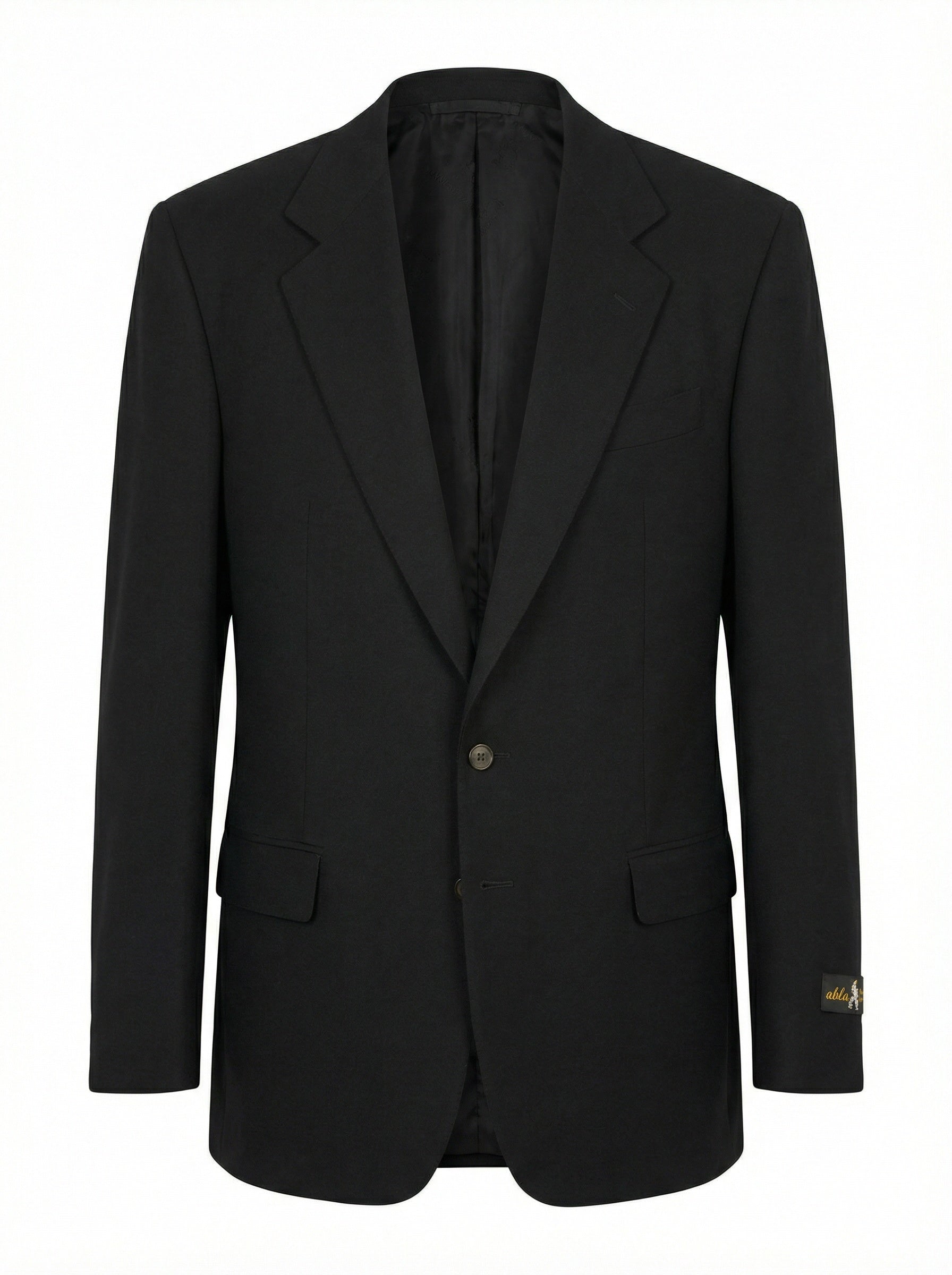 ABLA for Sir Wilson Handmade Black Wool Business Suit