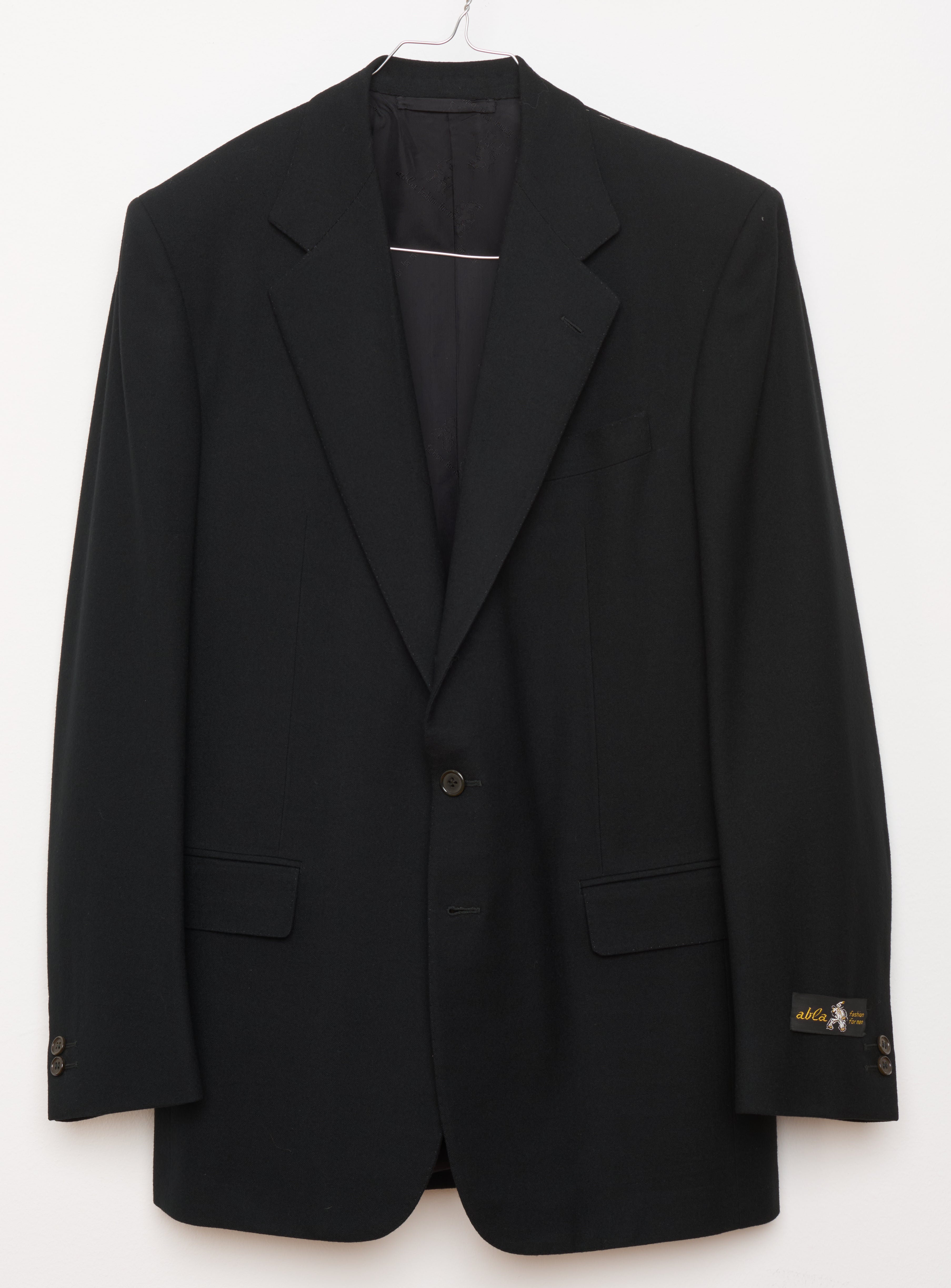 ABLA for Sir Wilson Handmade Black Wool Business Suit