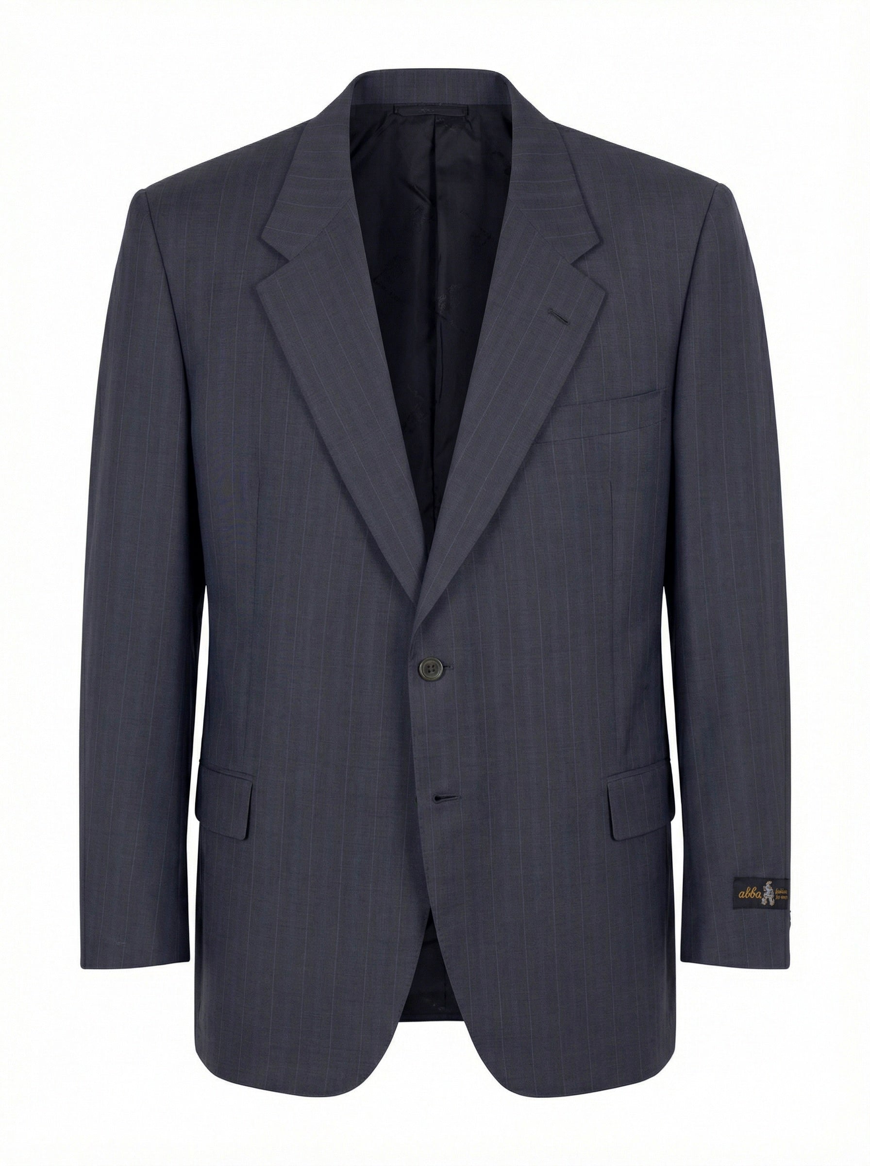 ABLA for Sir Wilson Handmade Blue Striped Wool–Mohair Business Suit