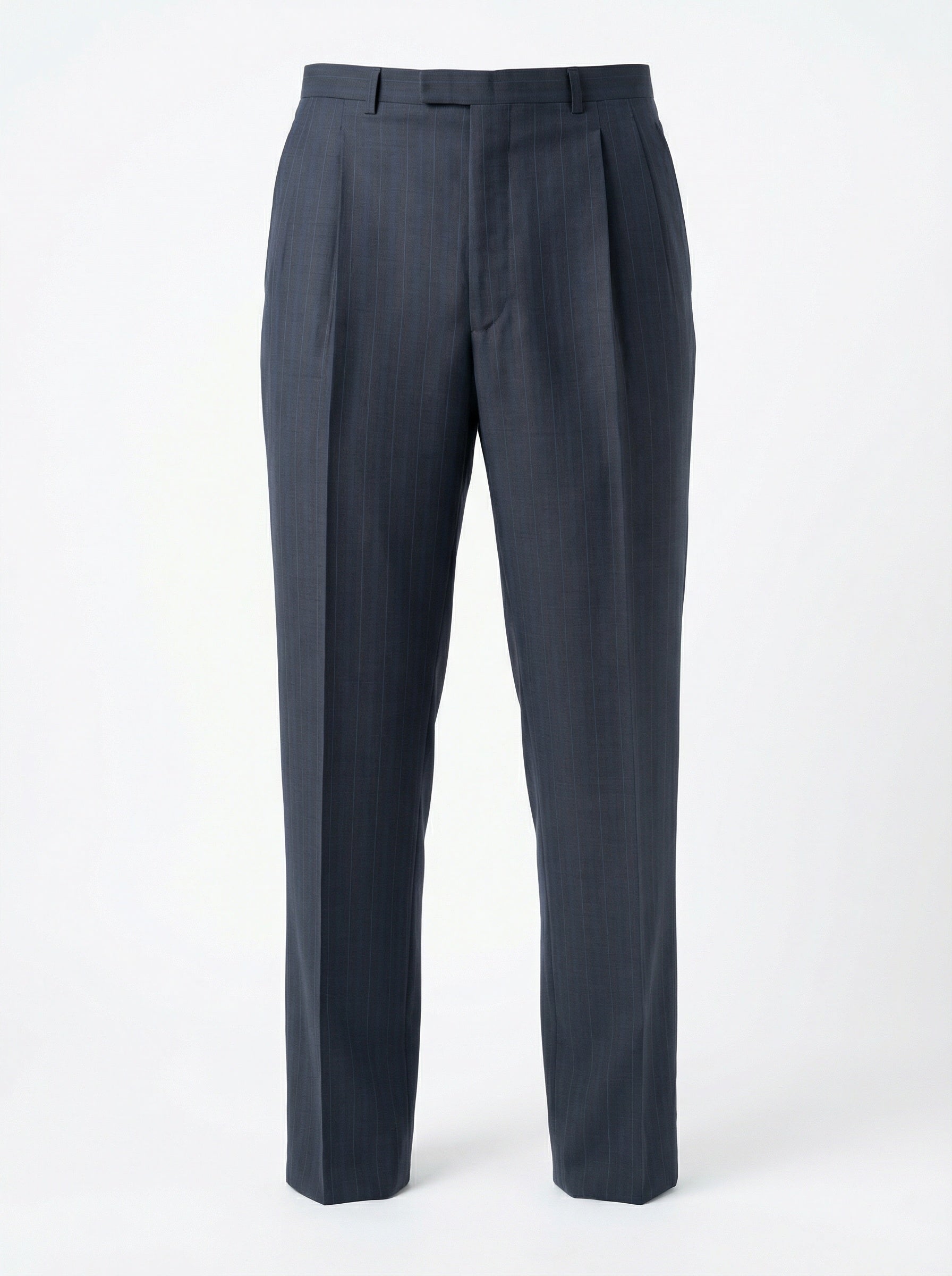 ABLA for Sir Wilson Handmade Blue Striped Wool–Mohair Business Suit