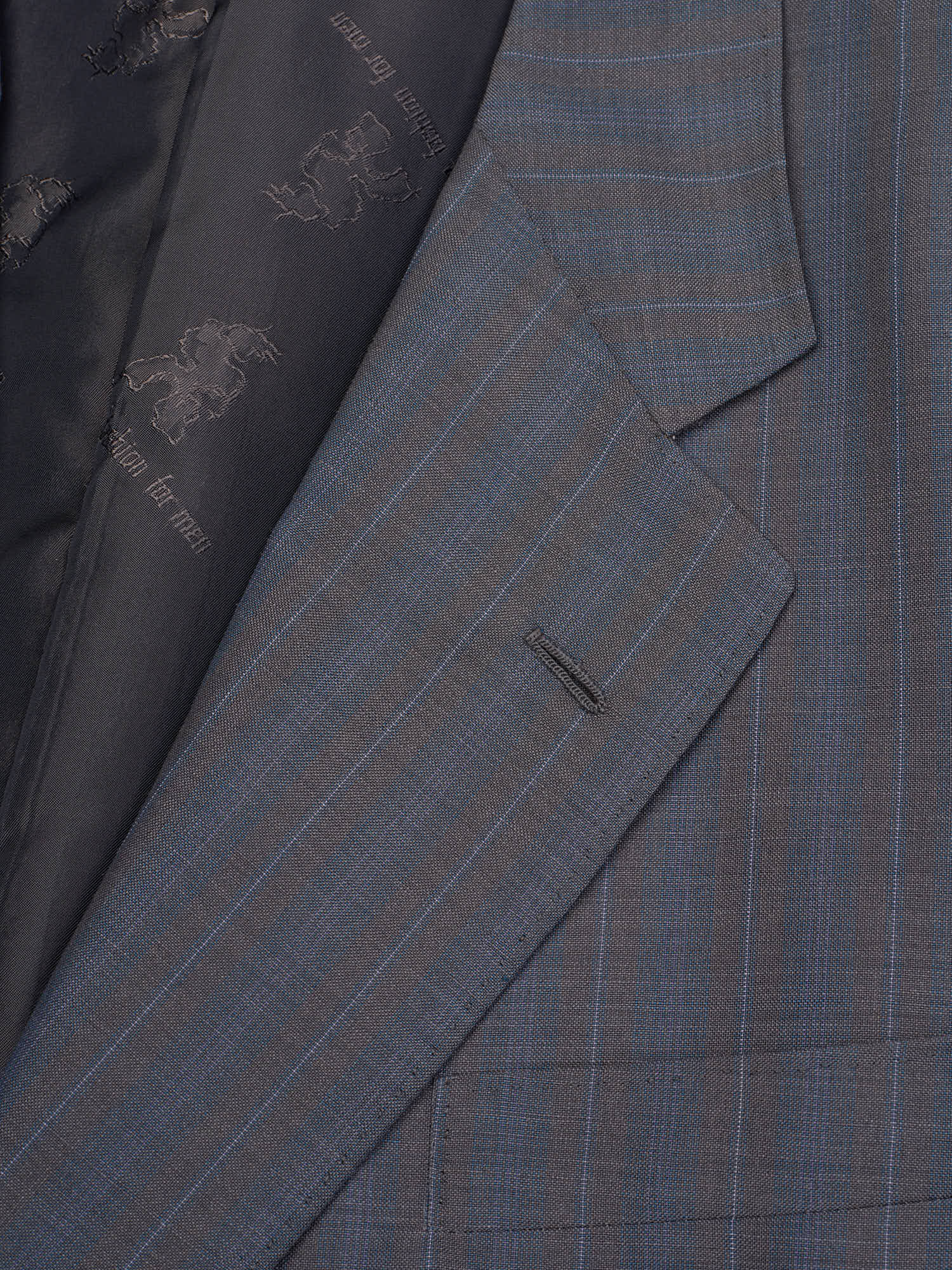 ABLA for Sir Wilson Handmade Blue Striped Wool–Mohair Business Suit