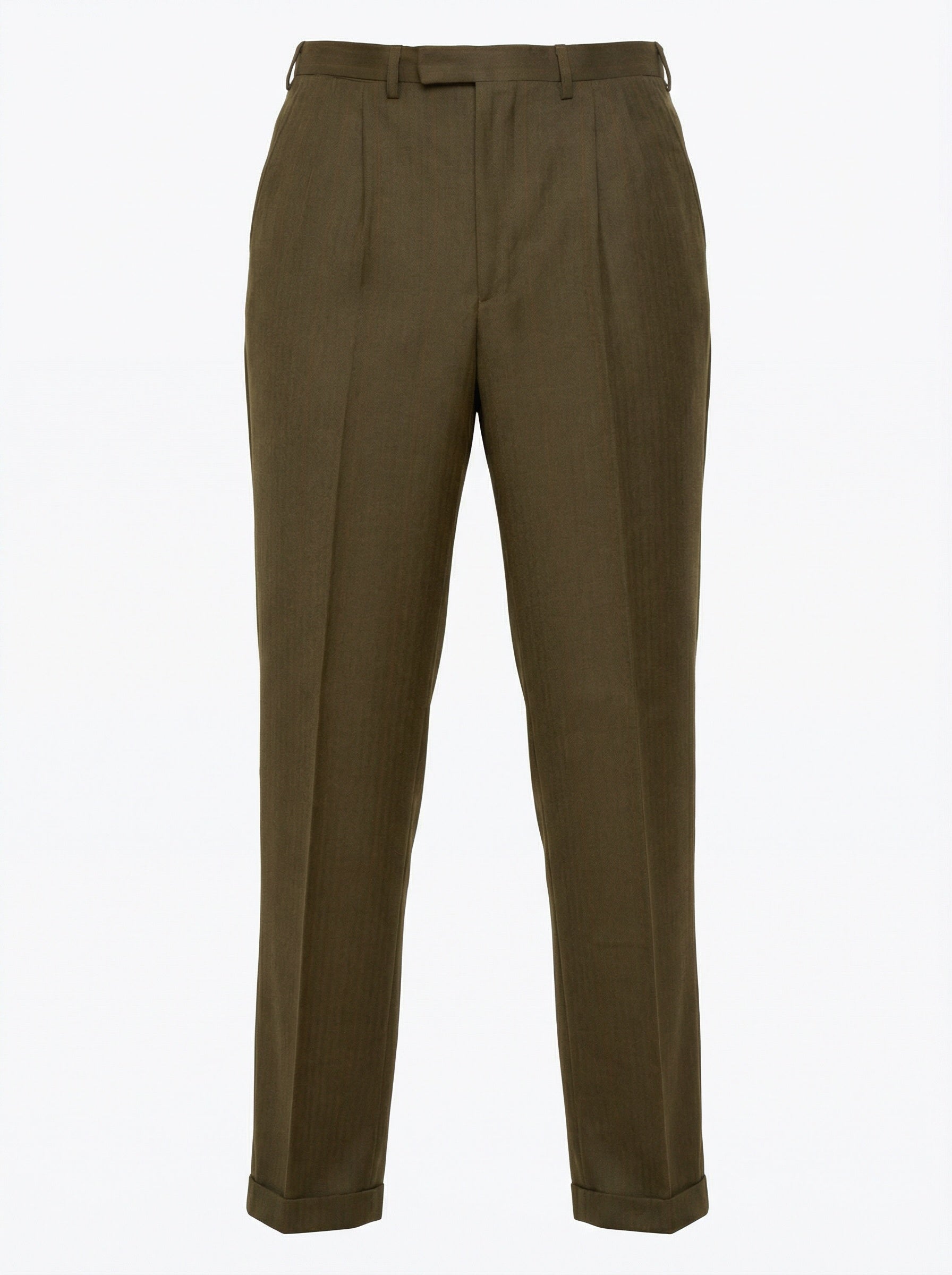 ABLA for Sir Wilson Handmade Brown Windowpane Wool Super 100's Suit