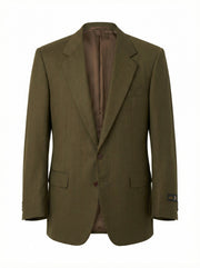 ABLA for Sir Wilson Handmade Brown Windowpane Wool Super 100's Suit