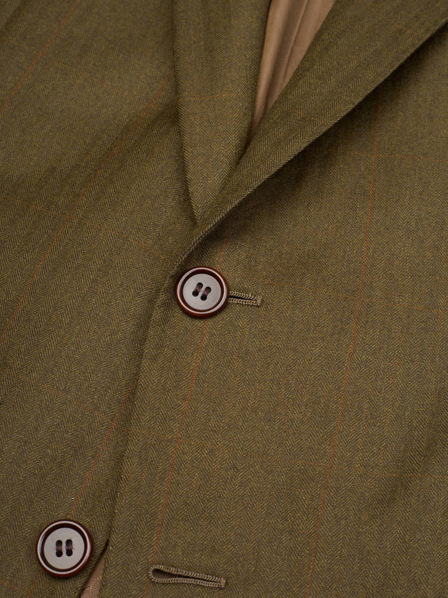ABLA for Sir Wilson Handmade Brown Windowpane Wool Super 100's Suit