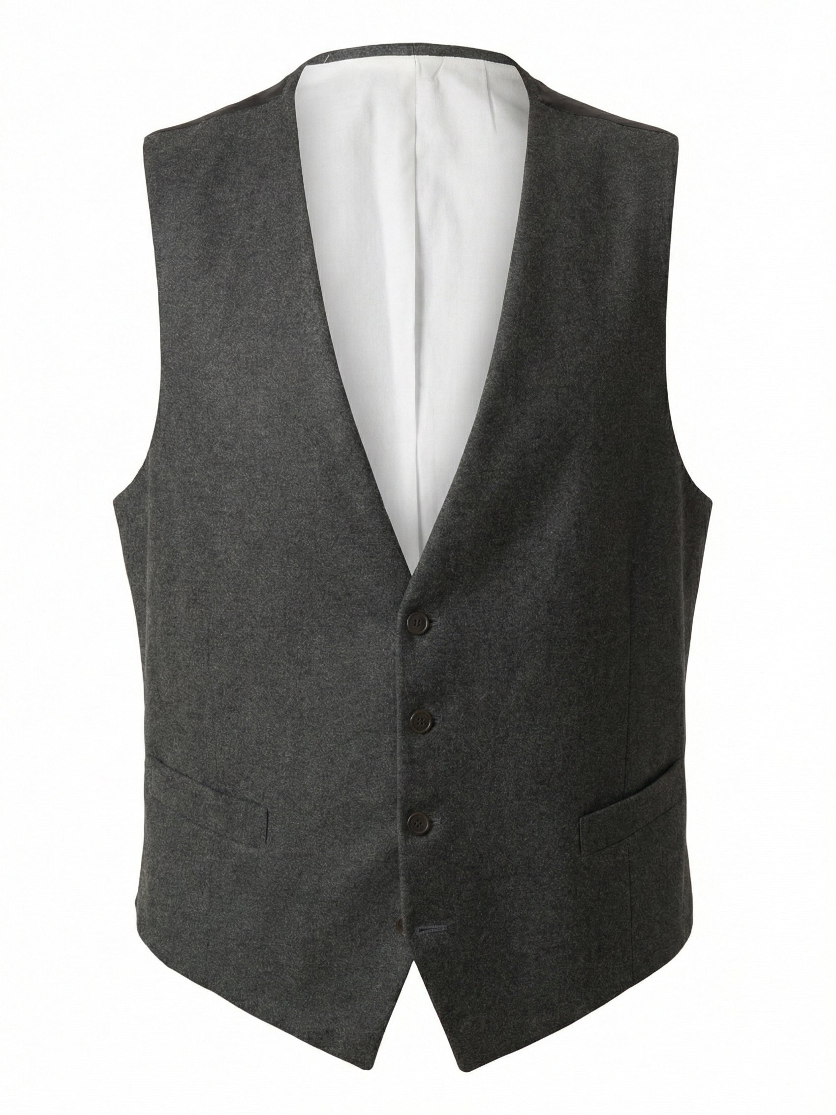 ABLA for Sir Wilson Handmade Gray Wool–Cashmere Flannel 3 Piece Suit