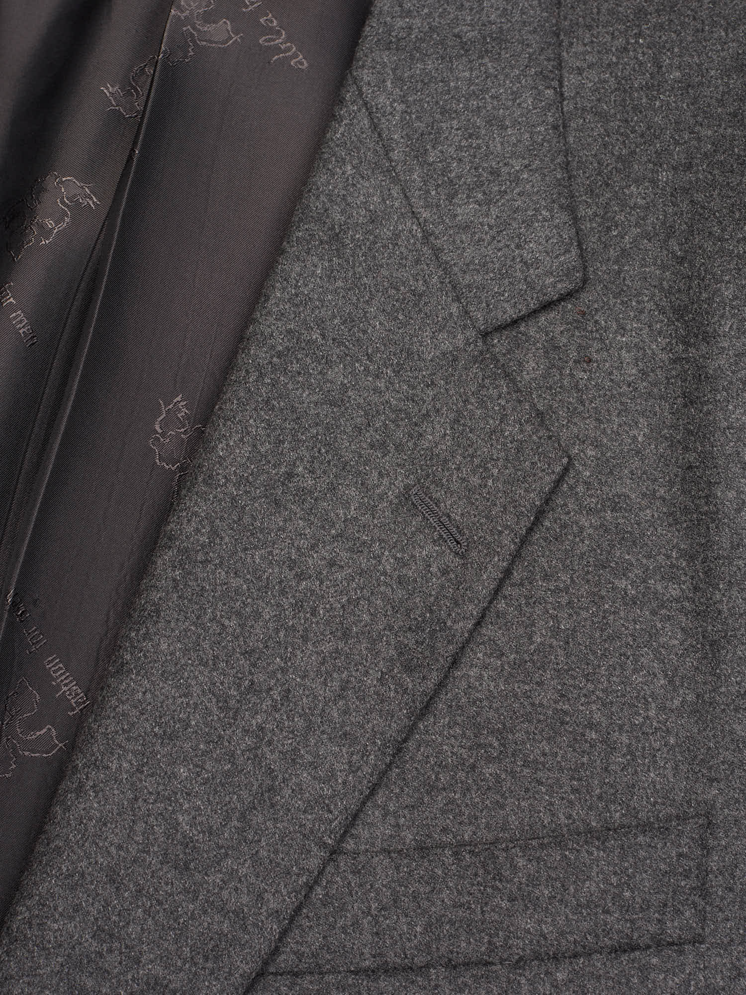 ABLA for Sir Wilson Handmade Gray Wool–Cashmere Flannel 3 Piece Suit
