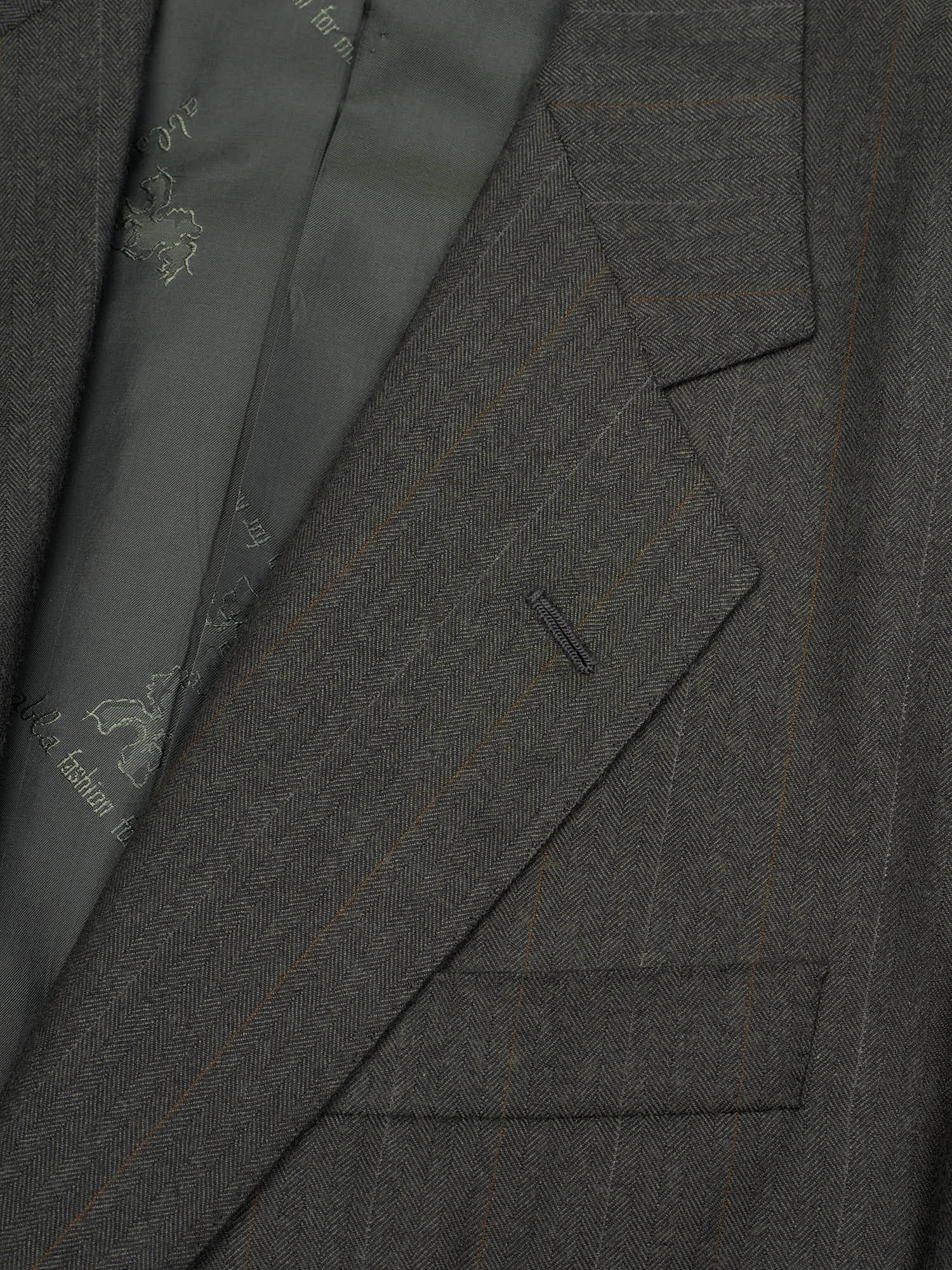 ABLA for Sir Wilson Handmade Green Herringbone Wool–Cashmere Suit