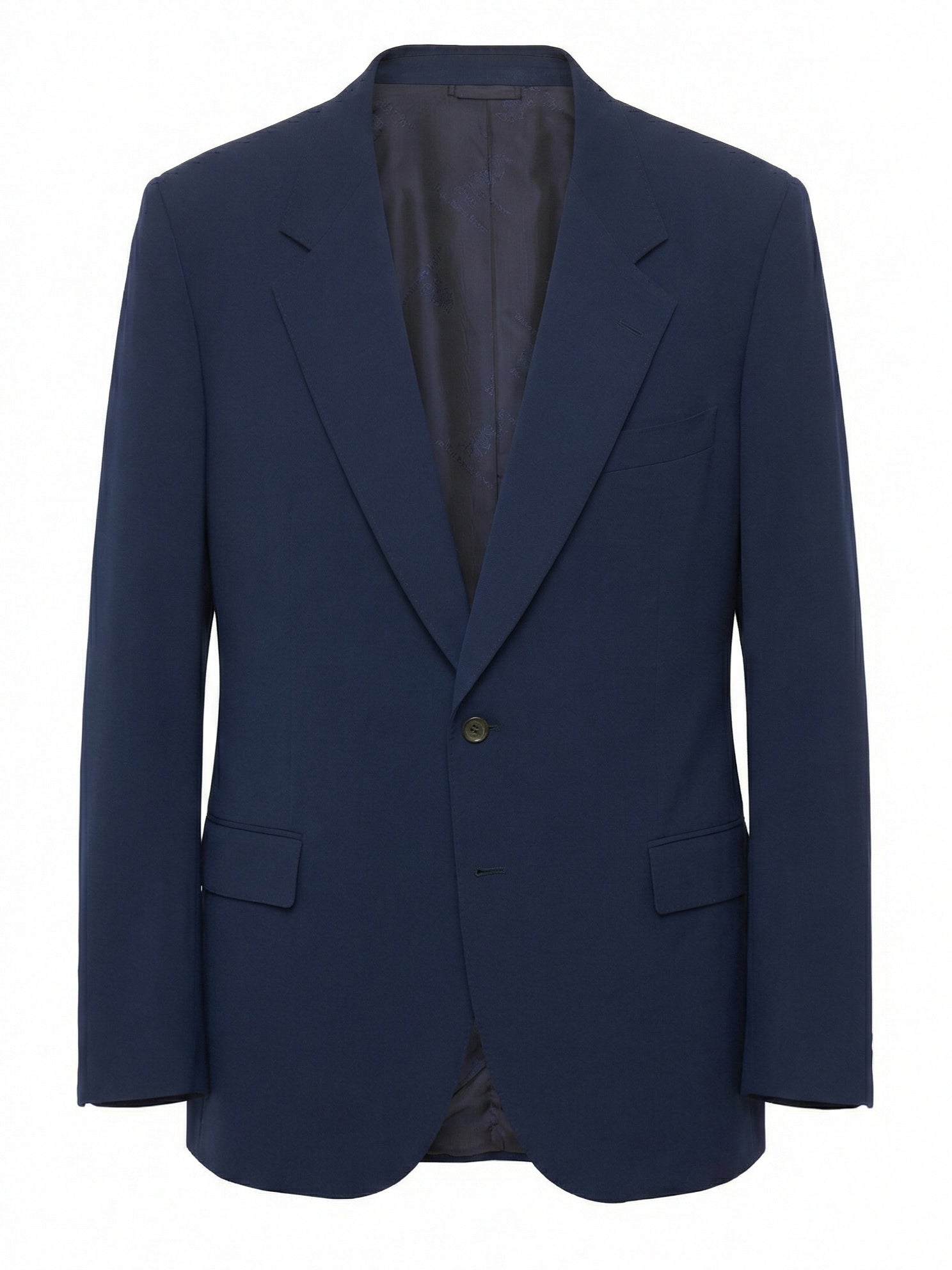 ABLA for Sir Wilson Handmade Navy Blue Wool Business Suit