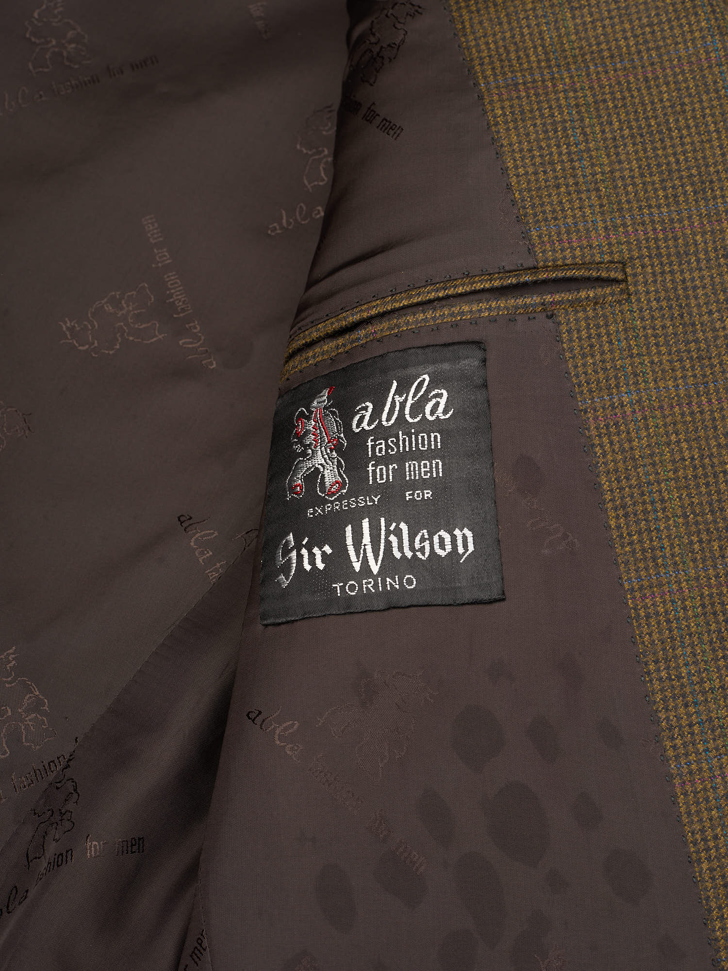 ABLA for Sir Wilson Handmade Houndstooth Australian Wool Suit