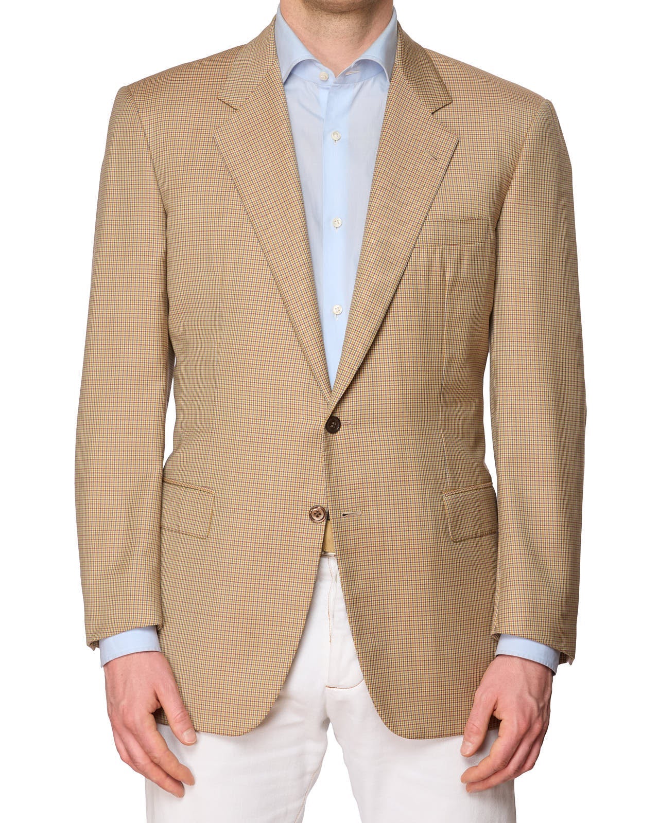 Angelo Blasi's ABLA for VANNUCCI Handmade Beige Wool Jacket EU 50 NEW US 40