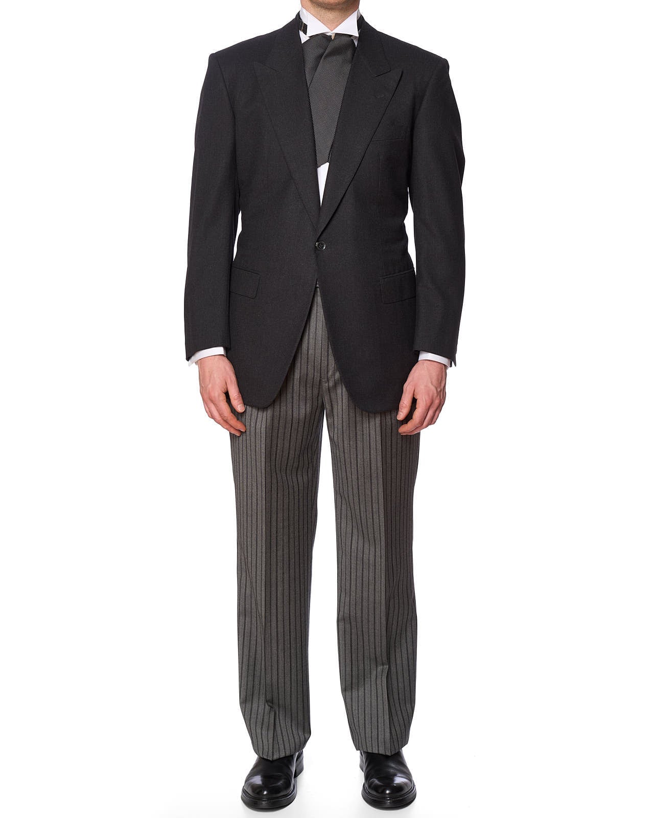 Angelo Blasi's ABLA Handmade Gray Wool Wedding Morning Suit EU 52 US 42