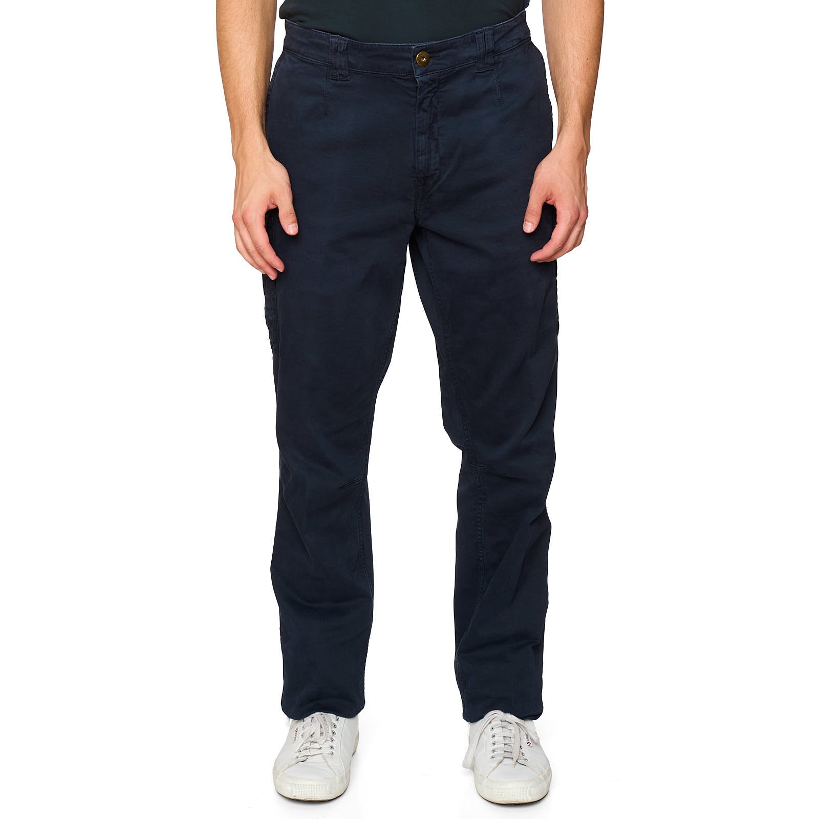 AERONAUTICA MILITARE Navy Blue Cotton Cargo Pants EU 56 NEW US 40