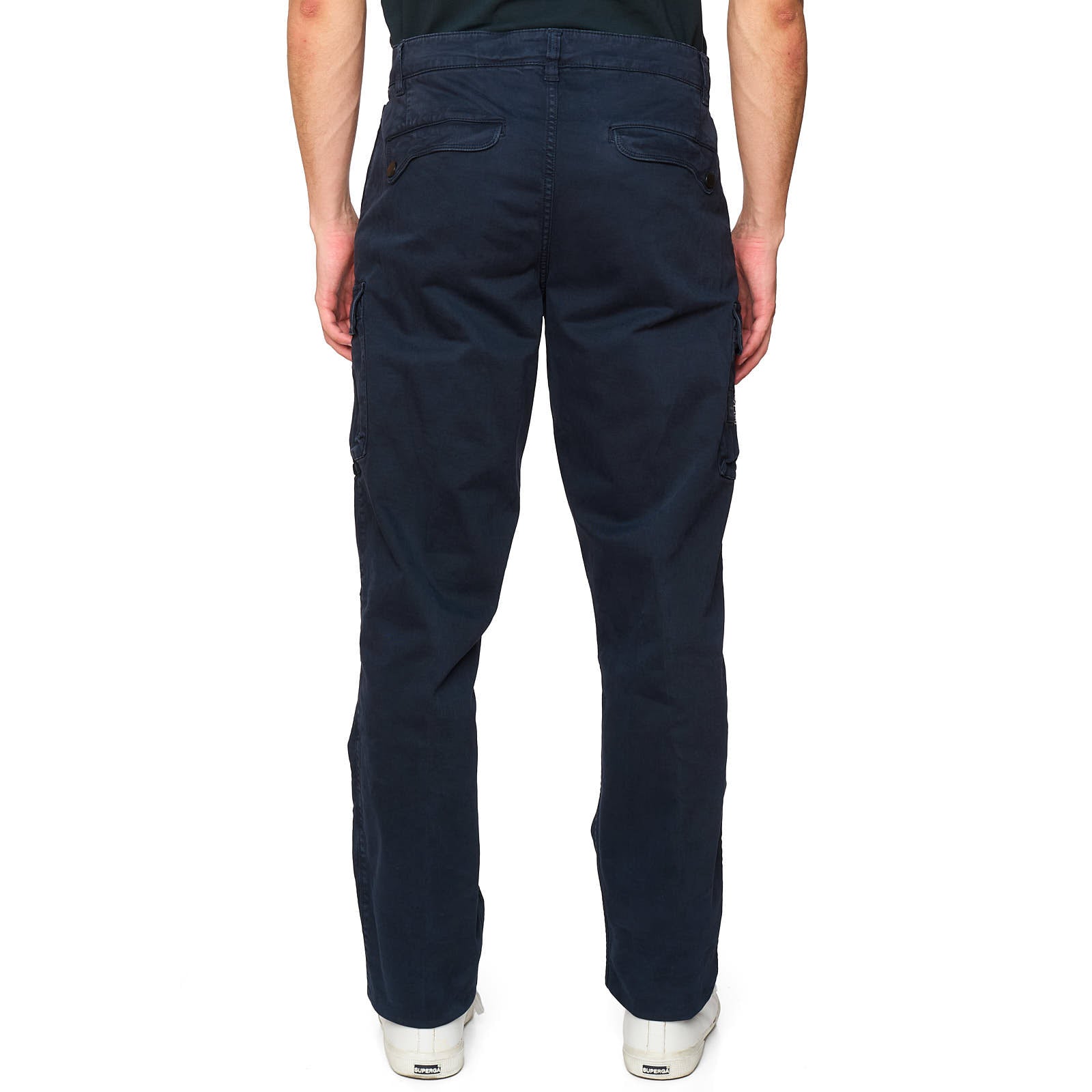 AERONAUTICA MILITARE Navy Blue Cotton Cargo Pants EU 56 NEW US 40